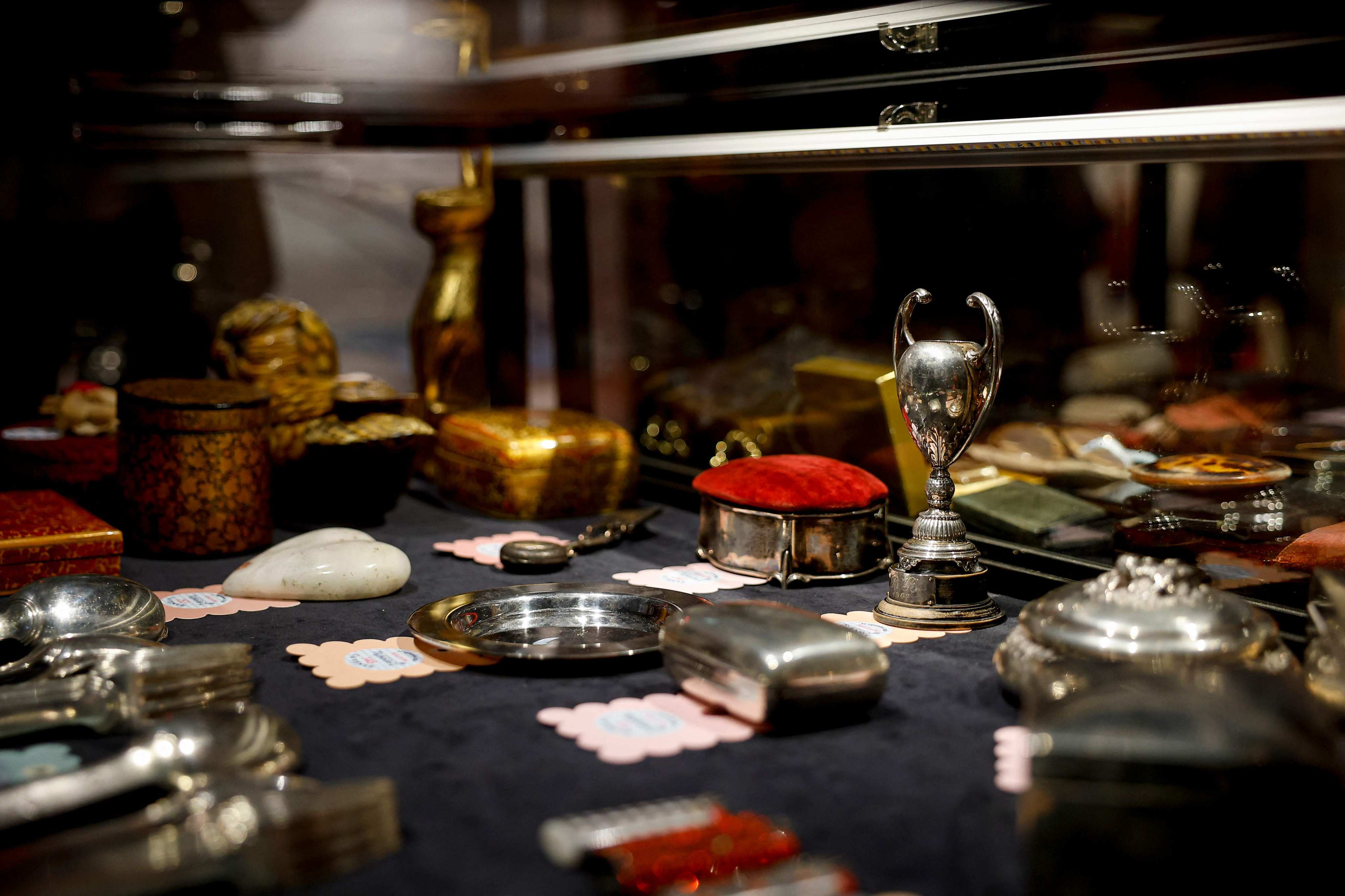 Personal belongings once owned by late French actress Brigitte Bardot. Photo: AFP