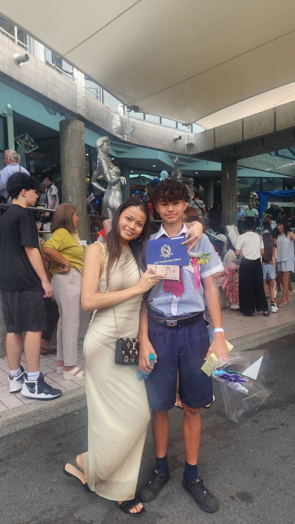 Saitharn Singstrand and her son, Tommy Boulanger, who died following a traffic accident in Pattaya, Thailand. Photo: Handout via Saitharn Singstrand