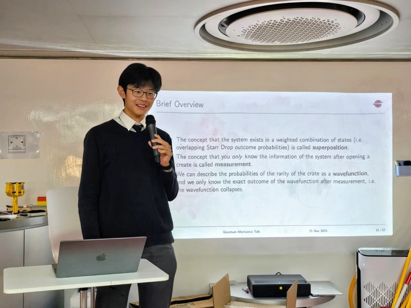 Eason Xie Yichen explores quantum computing, blending AI and foundational research, while mentoring peers and pursuing global studies. Photo: Handout