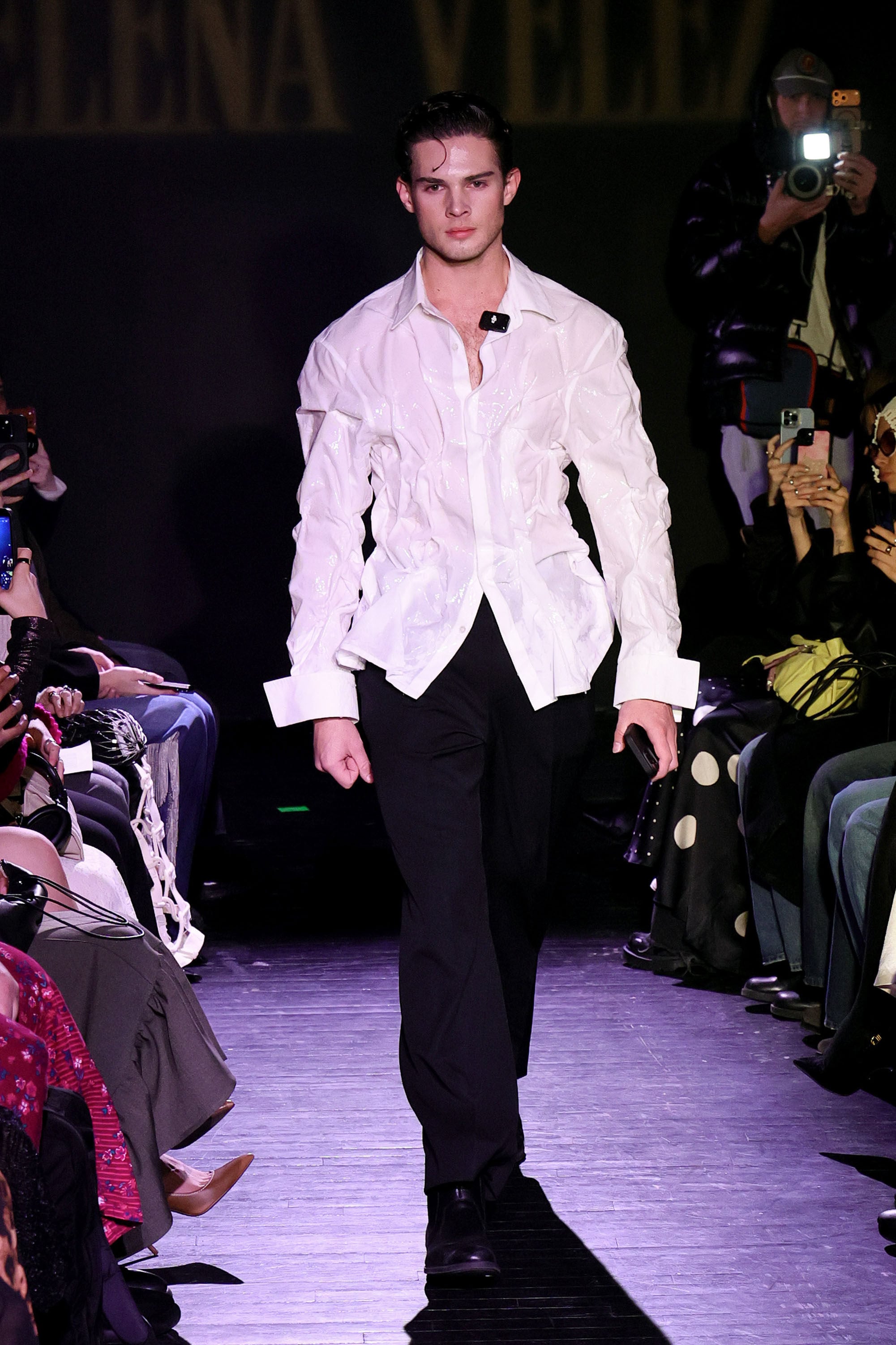 Braden “Clavicular” Peters walks the runway during New York Fashion Week in February. Photo: TNS