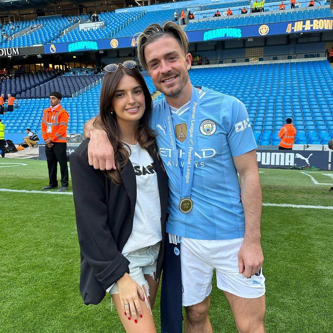 Manchester City’s Jack Grealish and partner Sasha Attwood have been dubbed the new Posh and Becks. Photo: @sasha__rebecca/Instagram