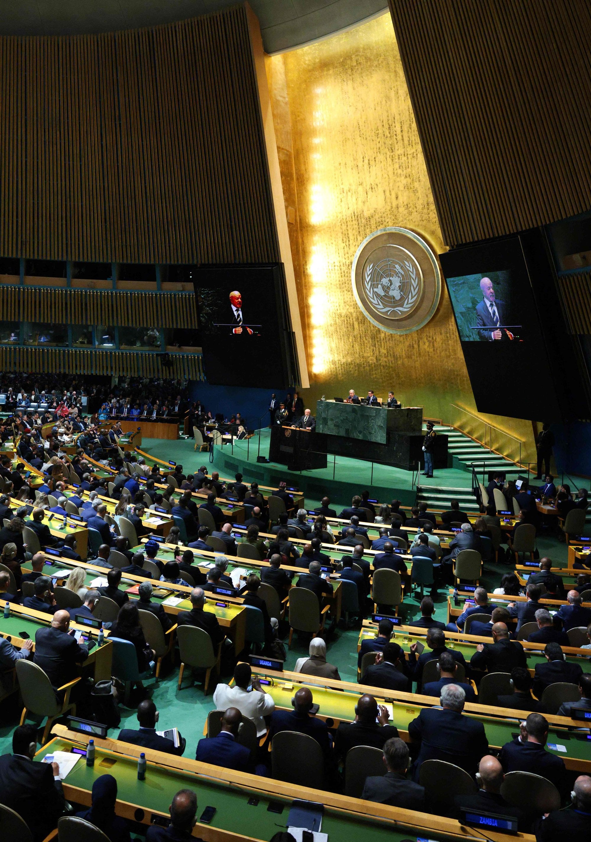 During his speech before the UN General Assembly, Brazilian President Luiz Inacio Lula da Silva backed a China-Brazil peace initiative for Ukraine. Photo: AFP