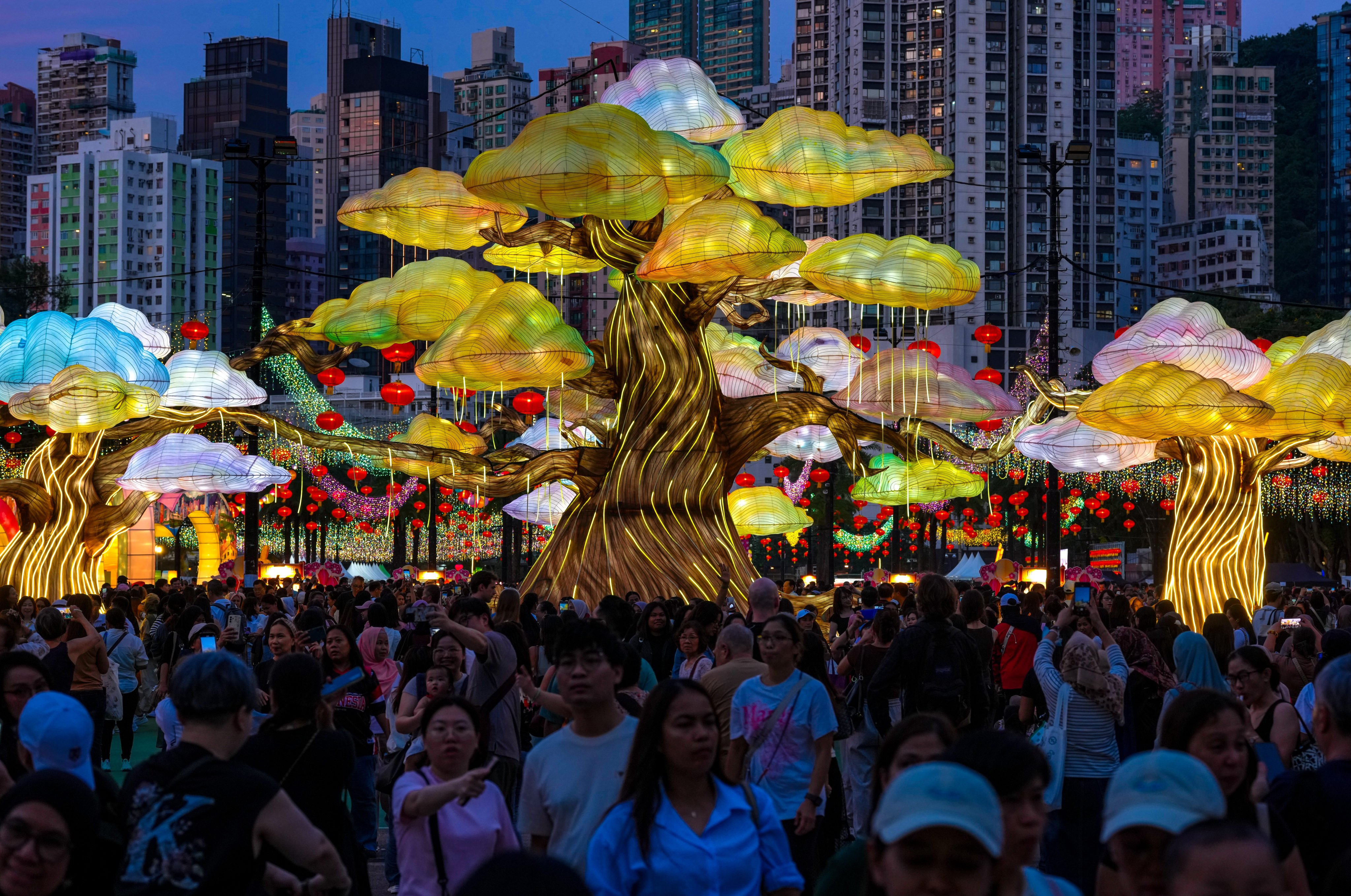 Nanjing artists have created an eight-metre-tall lantern inspired by the city’s banyan trees. Photo: Dickson Lee