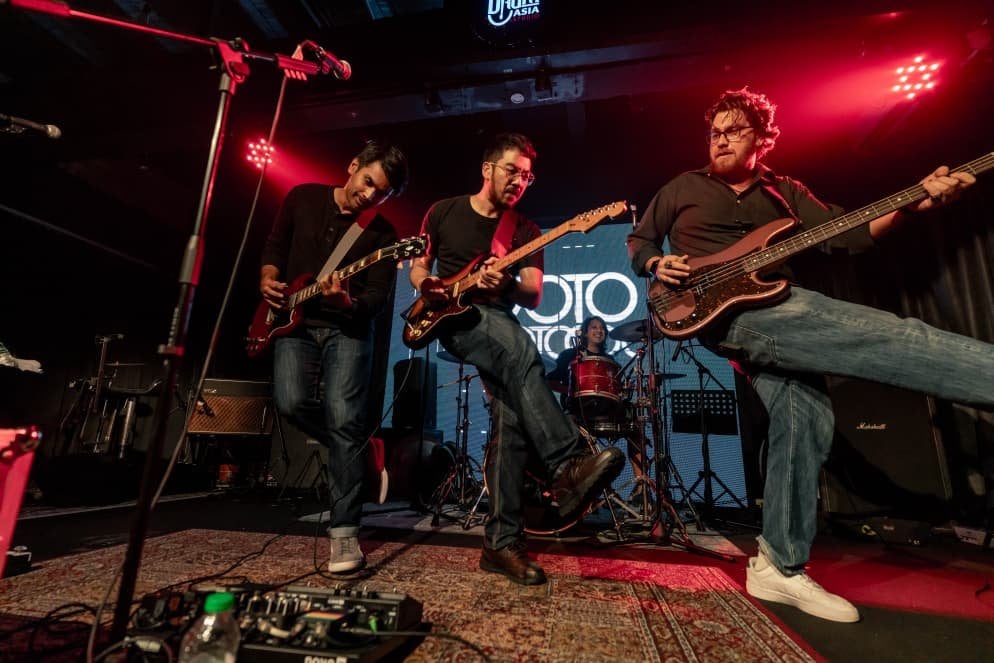 Malaysian rock band Kyoto Protocol perform live on stage. The band has opened for Muse, Death Cab for Cutie and The Killers in the past. Photo: Handout