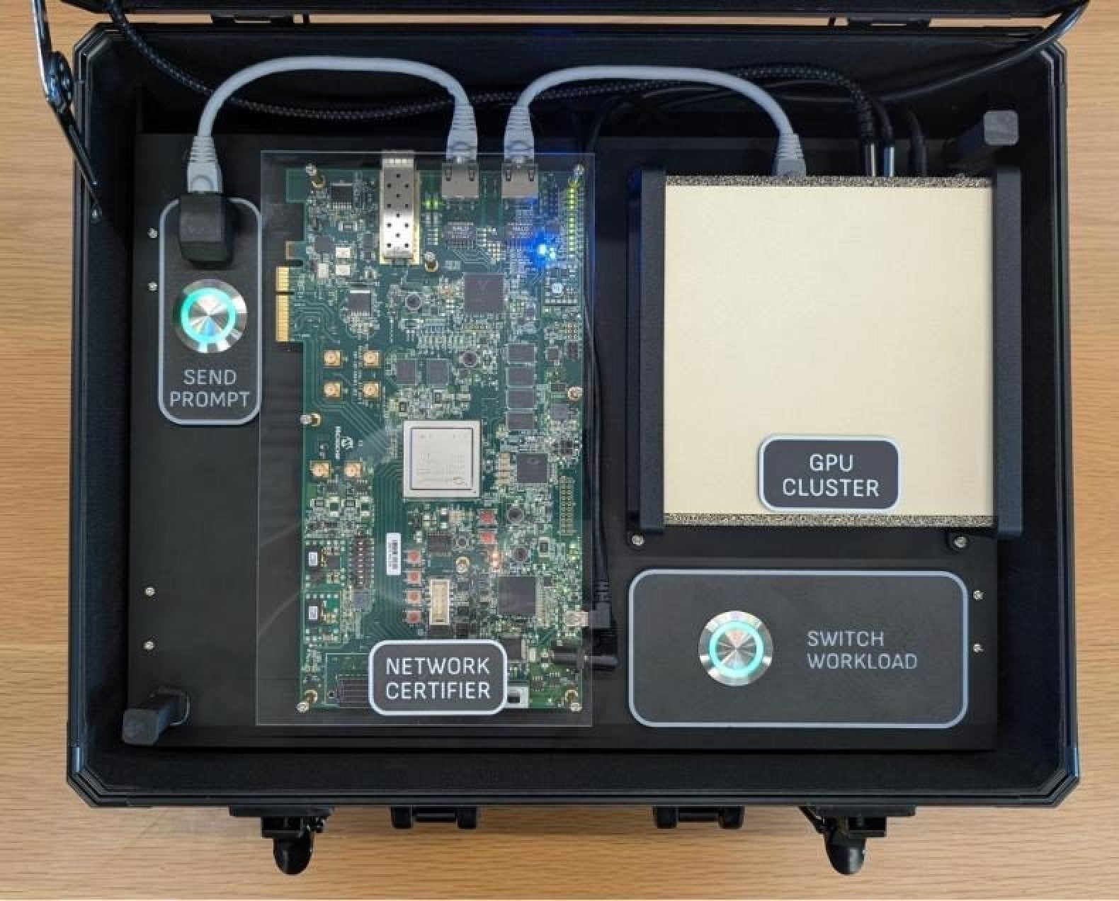 An AI verification prototype developed by the Singapore AI Safety Hub (SASH), which uses zero-knowledge proof techniques. Photo: Handout