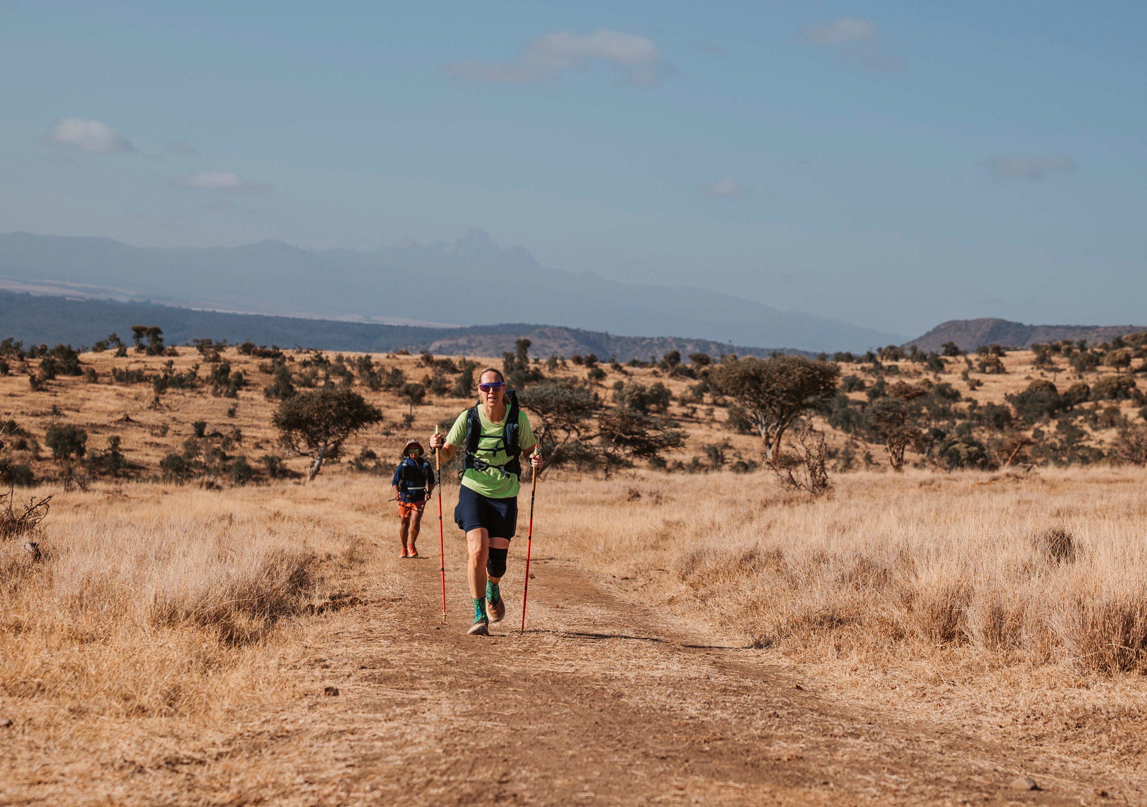 Writer Lily Canter runs a section of Beyond the Ultimate’s 2026 For Rangers Ultra. The 230km, five-day ultra-marathon in Kenya brought her close to zebras, rhinos, elephants, hyenas and other African megafauna, and taught her a thing or two about preparing for and completing long-distance races. Photo: Beyond the Ultimate