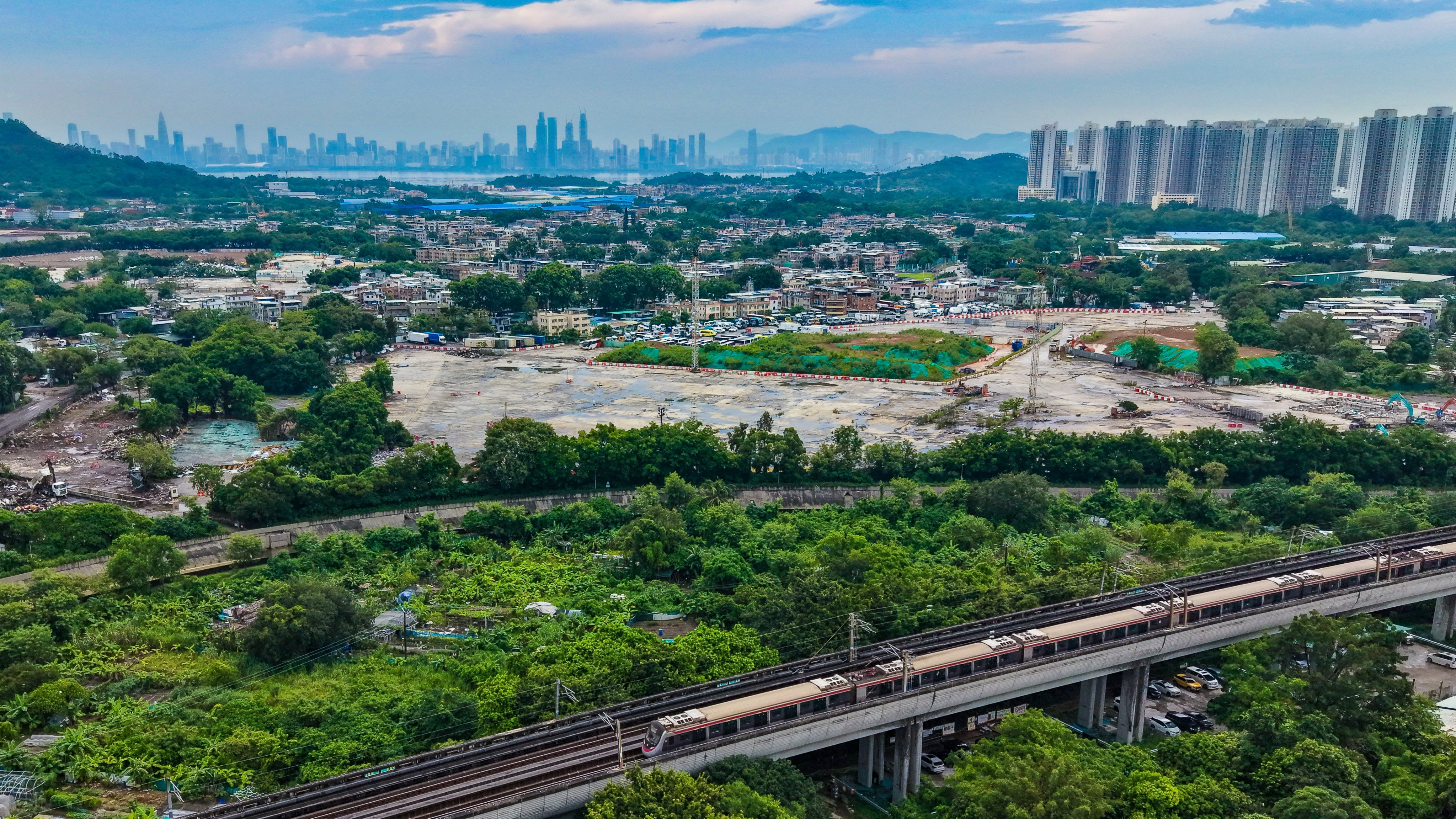 An aerial view of the Hung Shui Kiu/Ha Tsuen New Development Area in the New Territories on September 14. Photo: Karma Lo