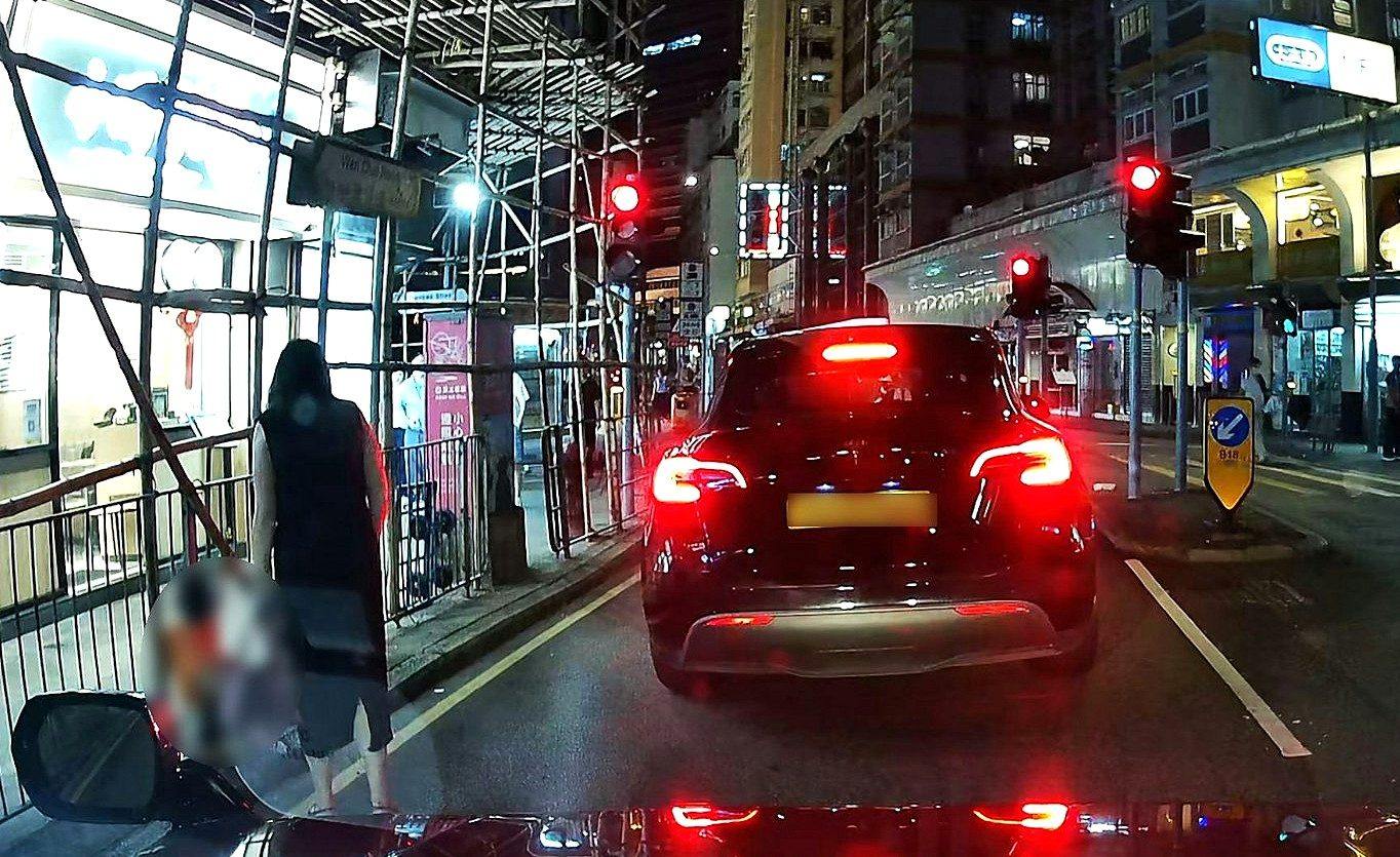 Stills from the dashcam video that caught the attention of police. Photo: Handout