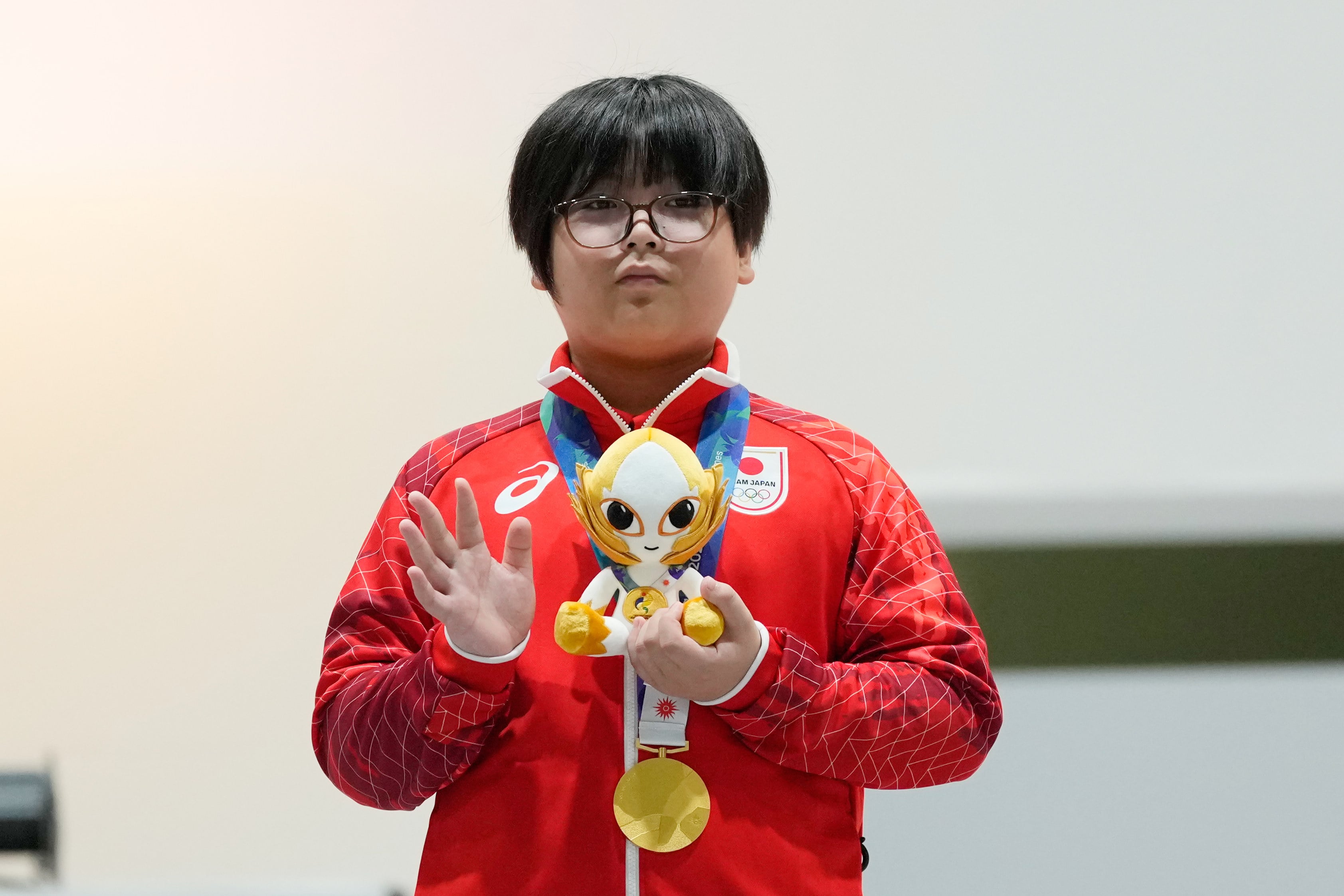 Japan’s Yuki Kurihara is believed to be the youngest competitor at the Asian Games. Photo: AP