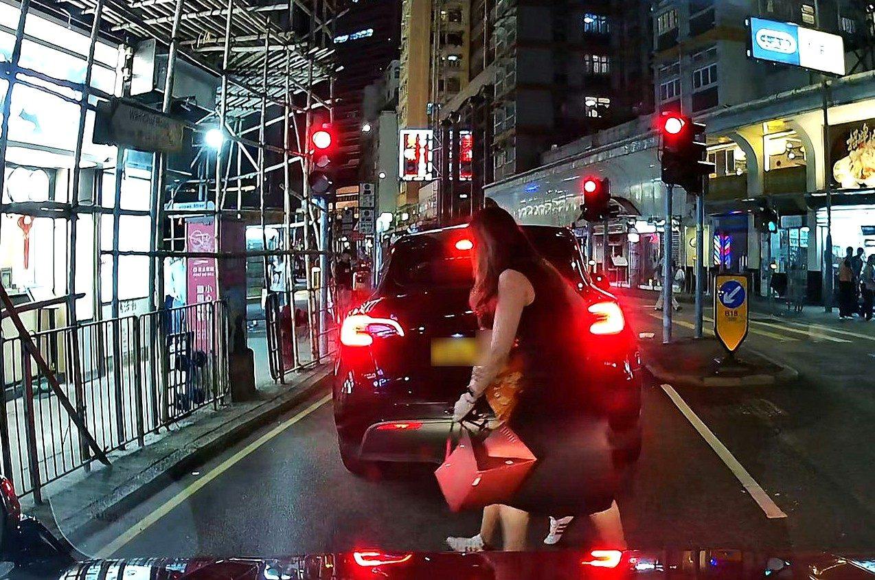 Stills from the dashcam video that caught the attention of police. Photo: Handout
