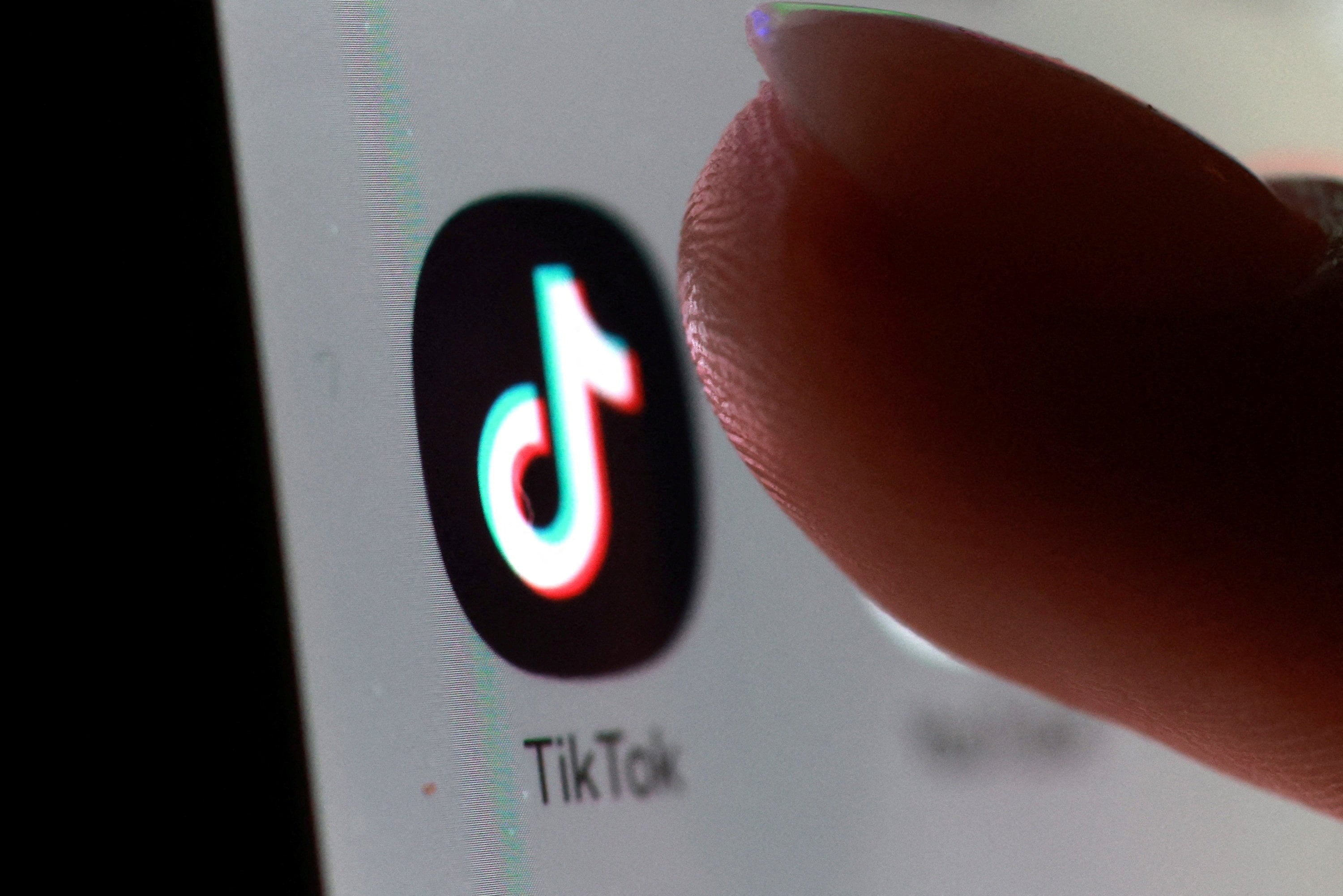 An illustration of rhe TikTok app icon on a mobile phone. Photo: Reuters