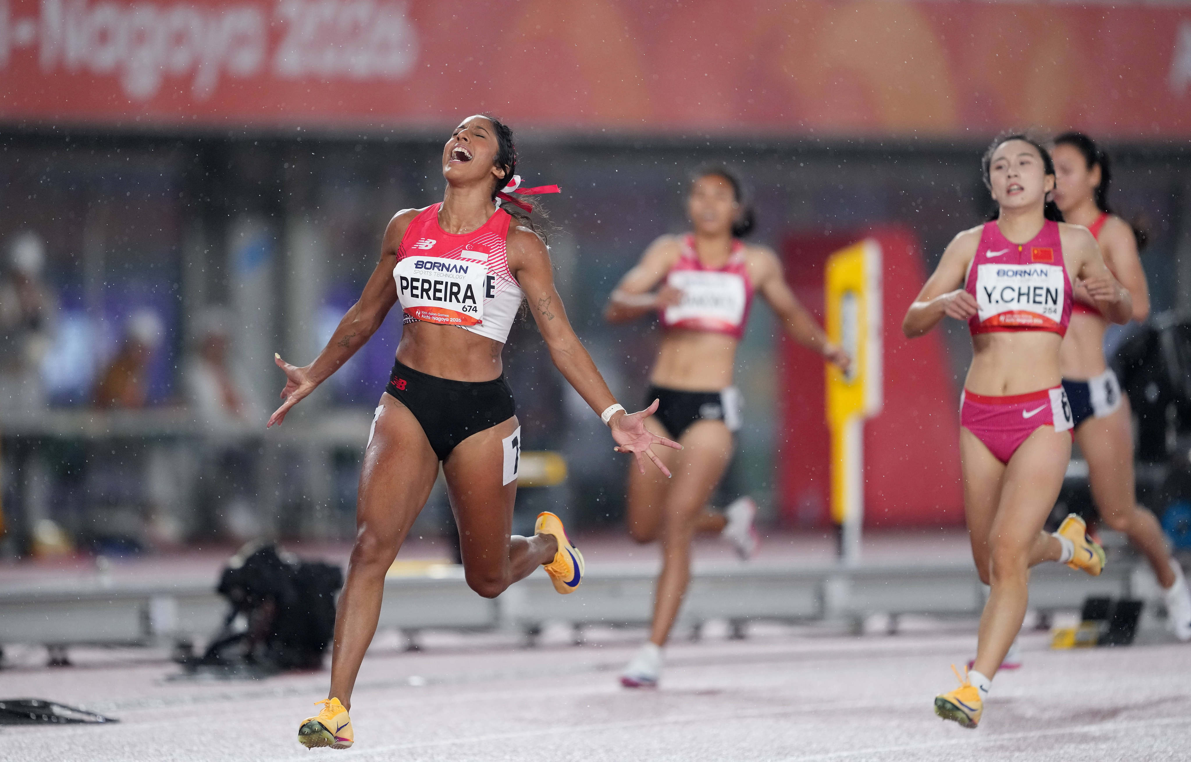 Shanti Pereira’s successful defence of her crown makes her the first woman to win the event twice at the continental Games. Photo: Xinhua