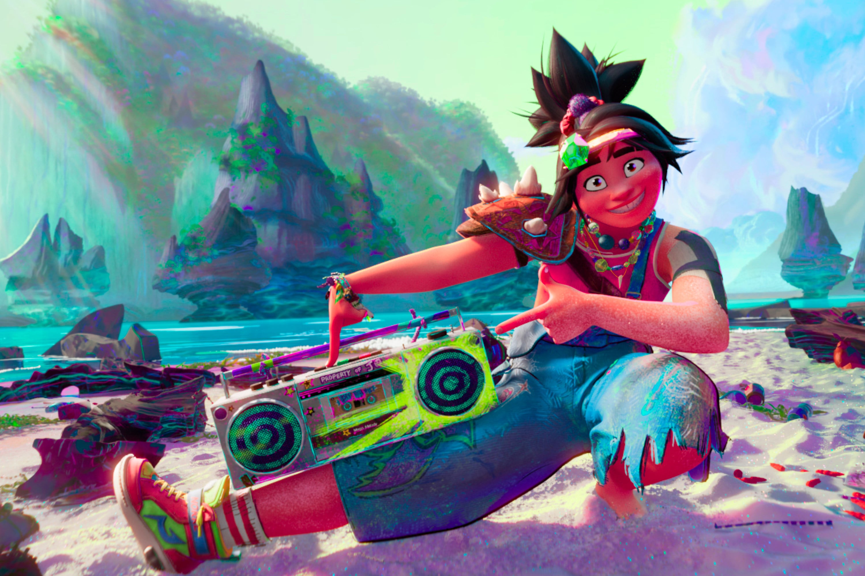 Jo in “Forgotten Island” is voiced by H.E.R. Photo: DreamWorks Animation/AP