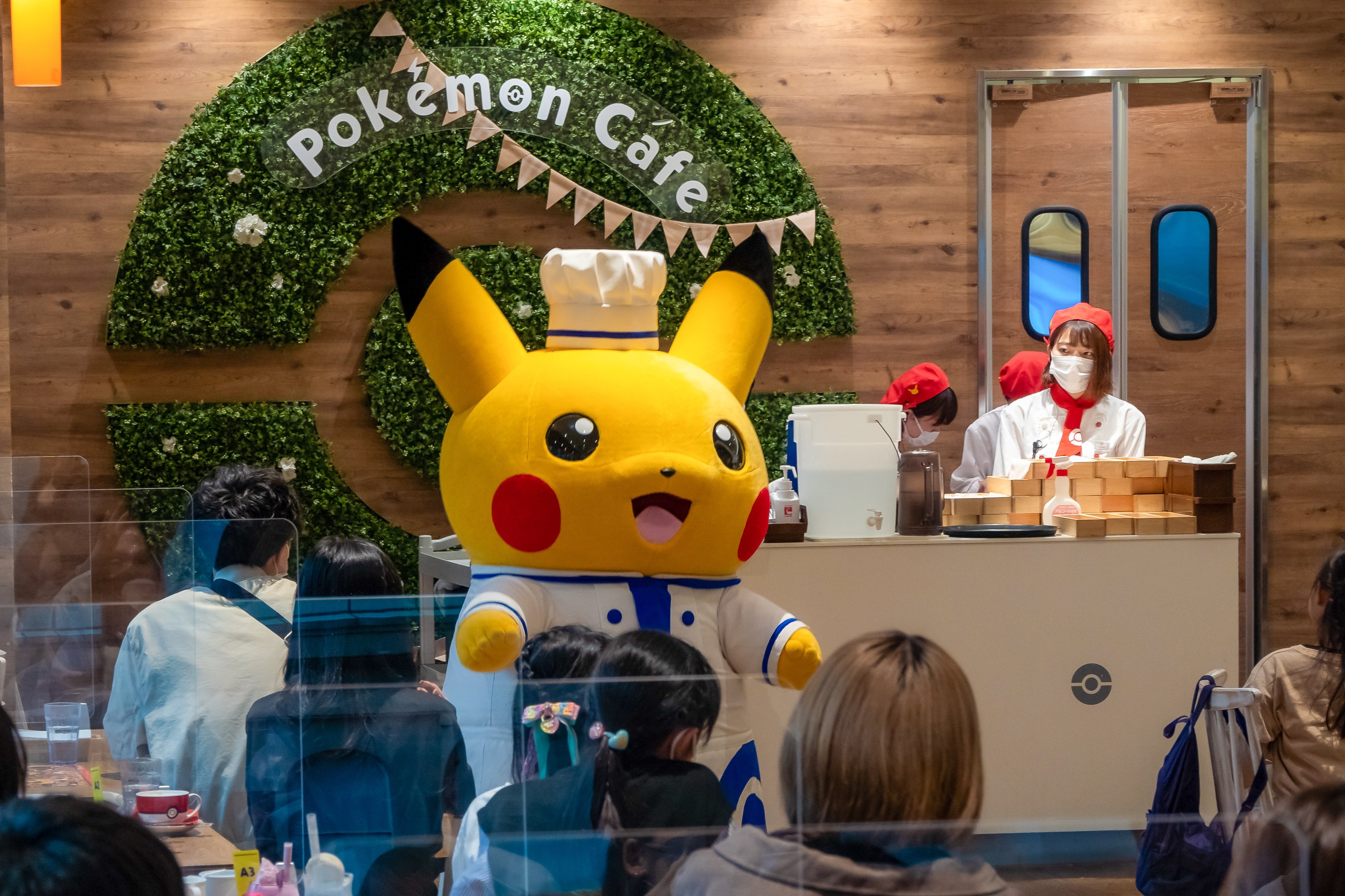 Chef Pikachu performs at the Pokemon Cafe at Pokemon Centre Tokyo DX. Photo: Shutterstock