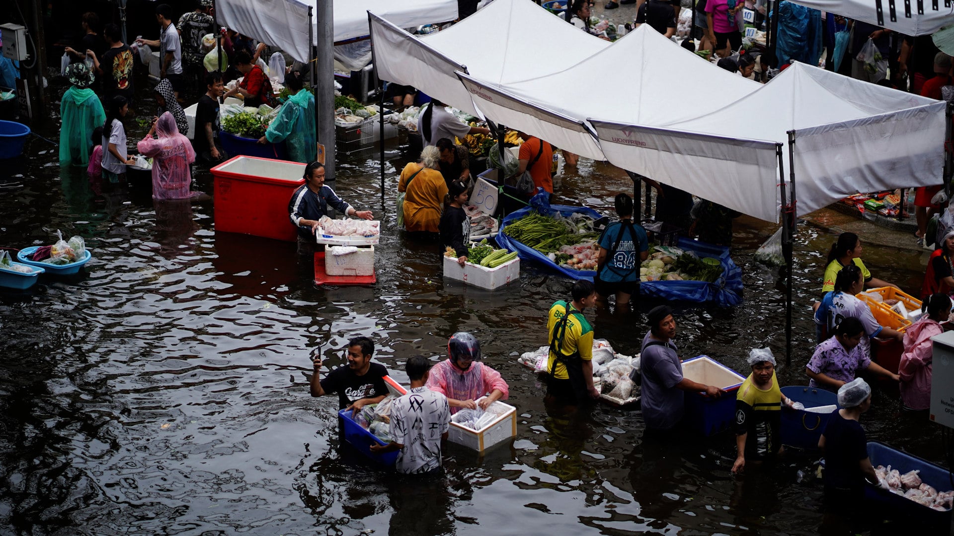 Around 52,000 households were affected as more than 330mm (13 inches) of rainfall was recorded in some areas of Bangkok since Thursday