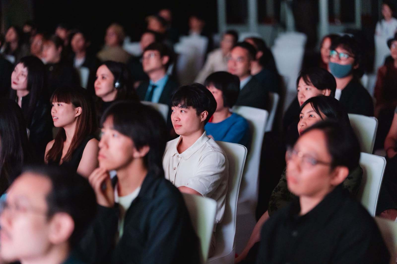 Hong Kong filmmaker Law Yik-man (middle) watches on with other participants at the Asian Film Awards Academy’s 2026 International Film Camp. Photo: Asian Film Awards Academy