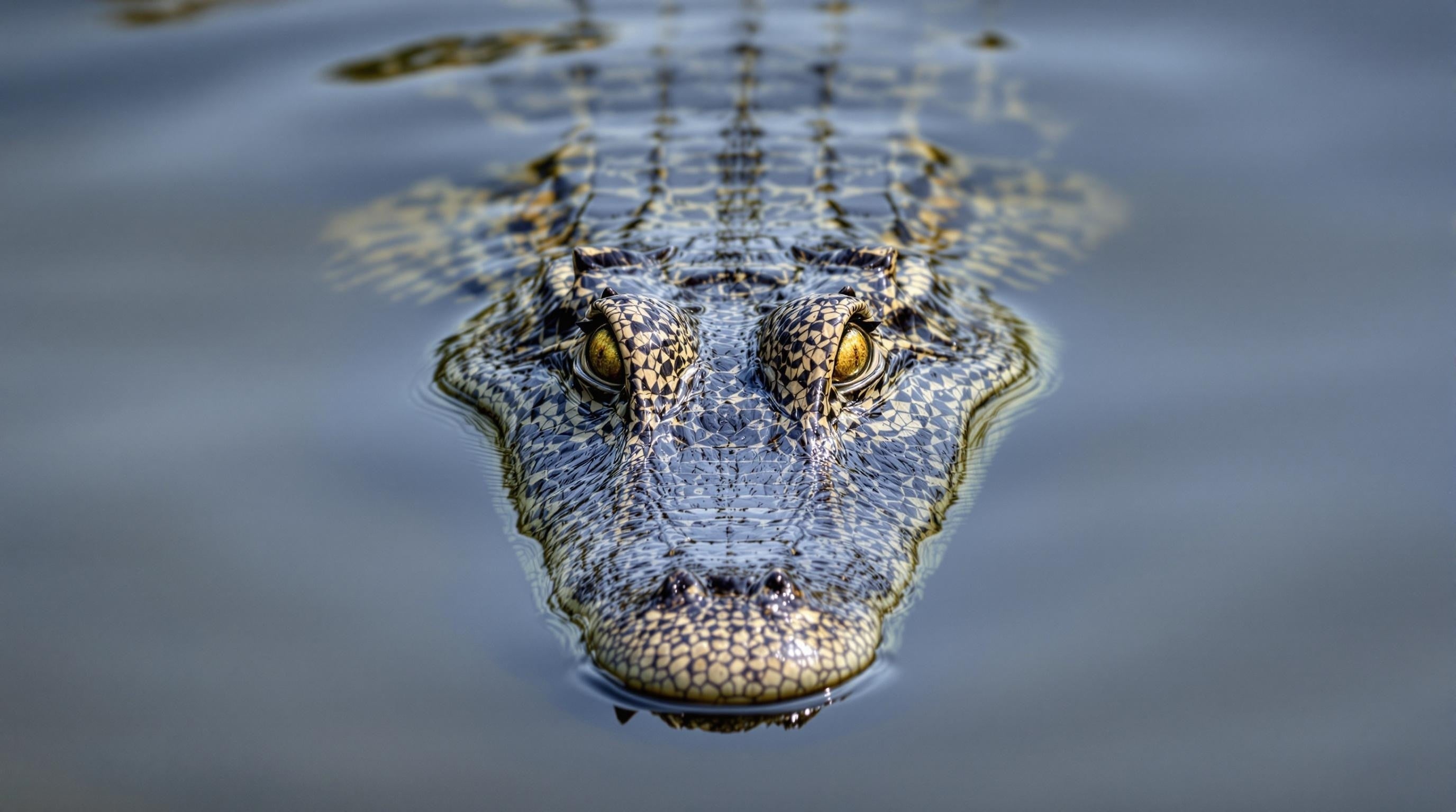 A file photo of a crocodile in the water. A man from Myanmar has been charged in Singapore for generating an AI image of a crocodile at a reservoir. Photo: Shutterstock