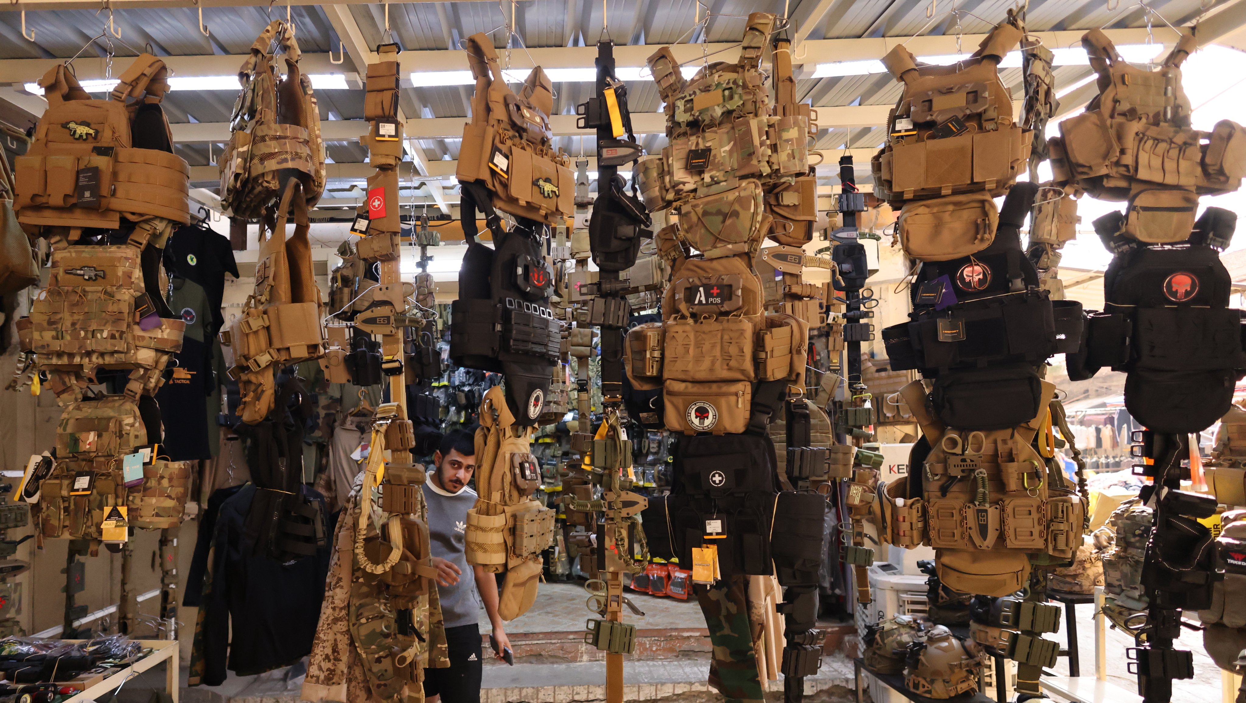 A military surplus shop in Baghdad. Around 2,500 US troops had been stationed in Iraq in recent years. Photo: EPA
