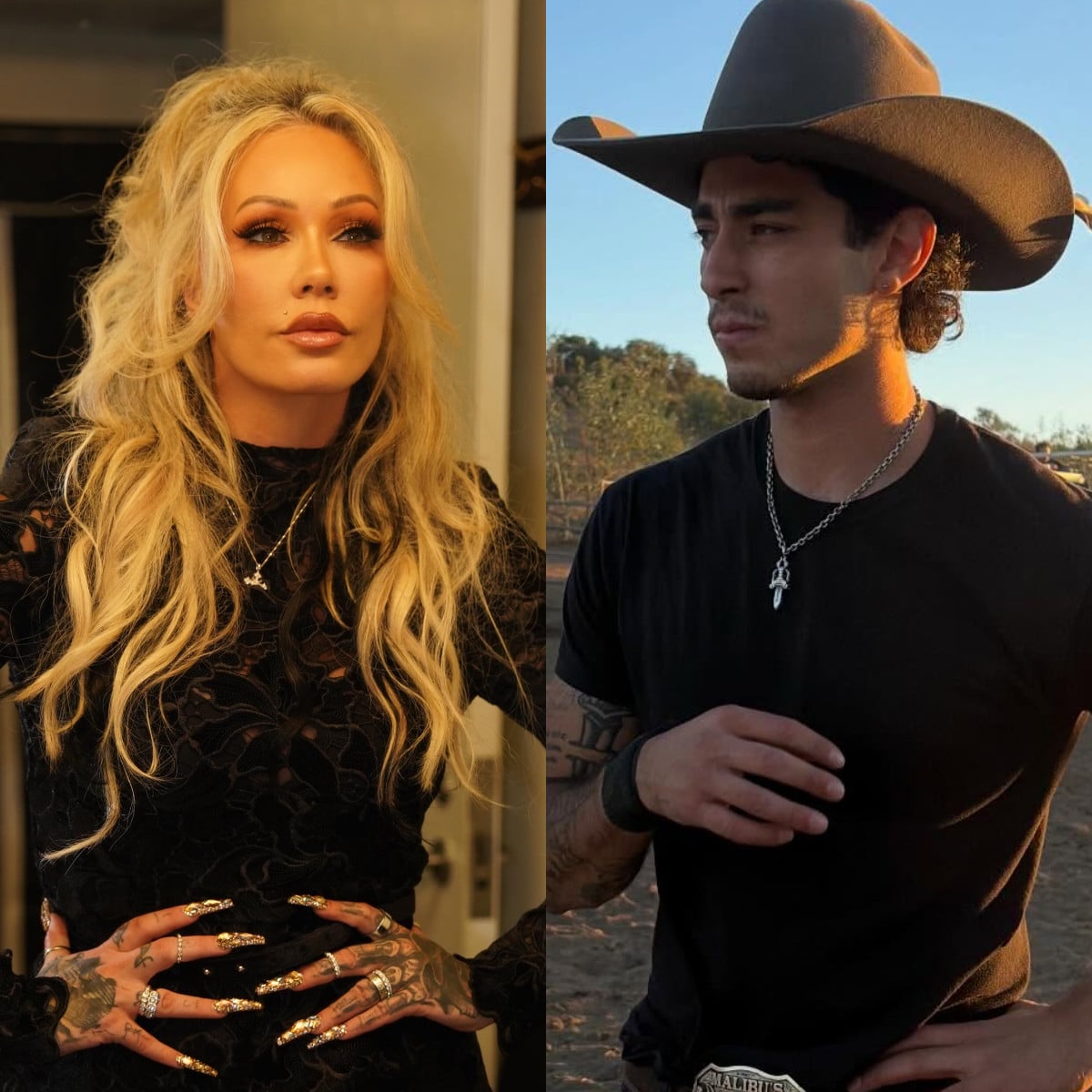 Jelly Roll’s ex-wife, podcaster Bunnie Xo, seems to be dating Calabasas Confidential star Dylan Wolf. Photos: @xomgitsbunnie; @dylannwolf/Instagram