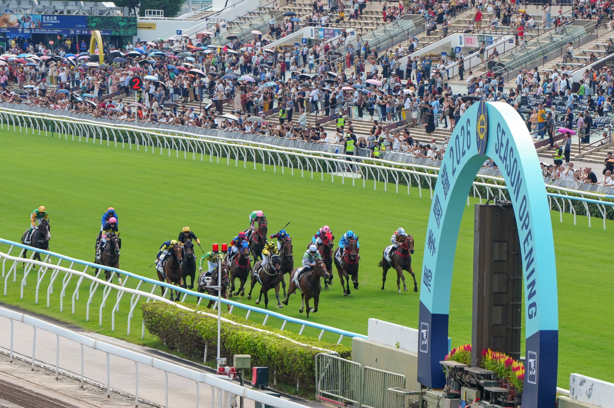The Hong Kong Jockey Club will hold celebratory horse races at the Sha Tin racecourse on October 1, with free public enclosure entry to mark the occasion. Photo: Sam Tsang The Hong Kong Jockey Club will hold celebratory horse races at the Sha Tin racecourse on October 1, with free public enclosure entry to mark the occasion. Photo: Sam Tsang