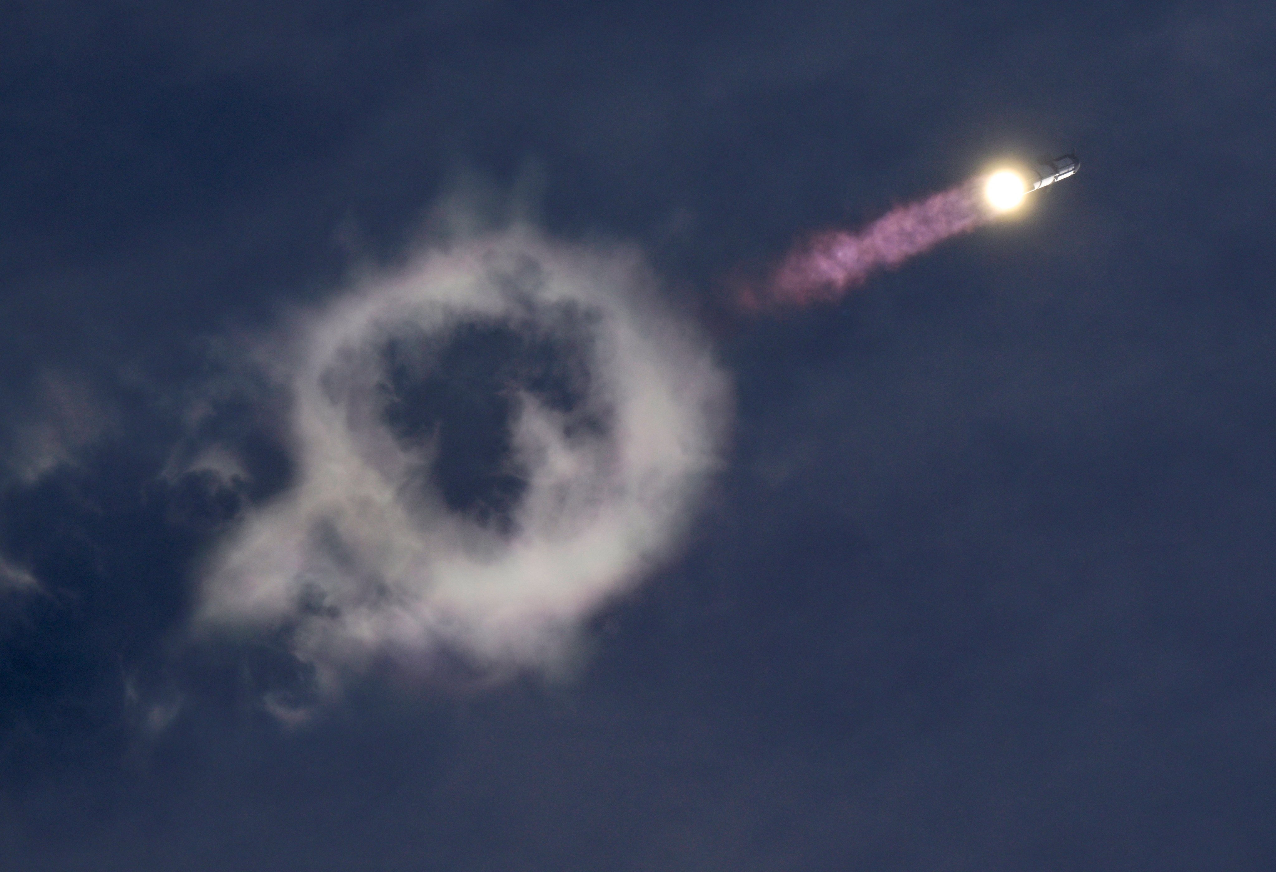 It was Starship’s 14th full-scale launch from Texas’ southern tip in three years. Photo: Reuters