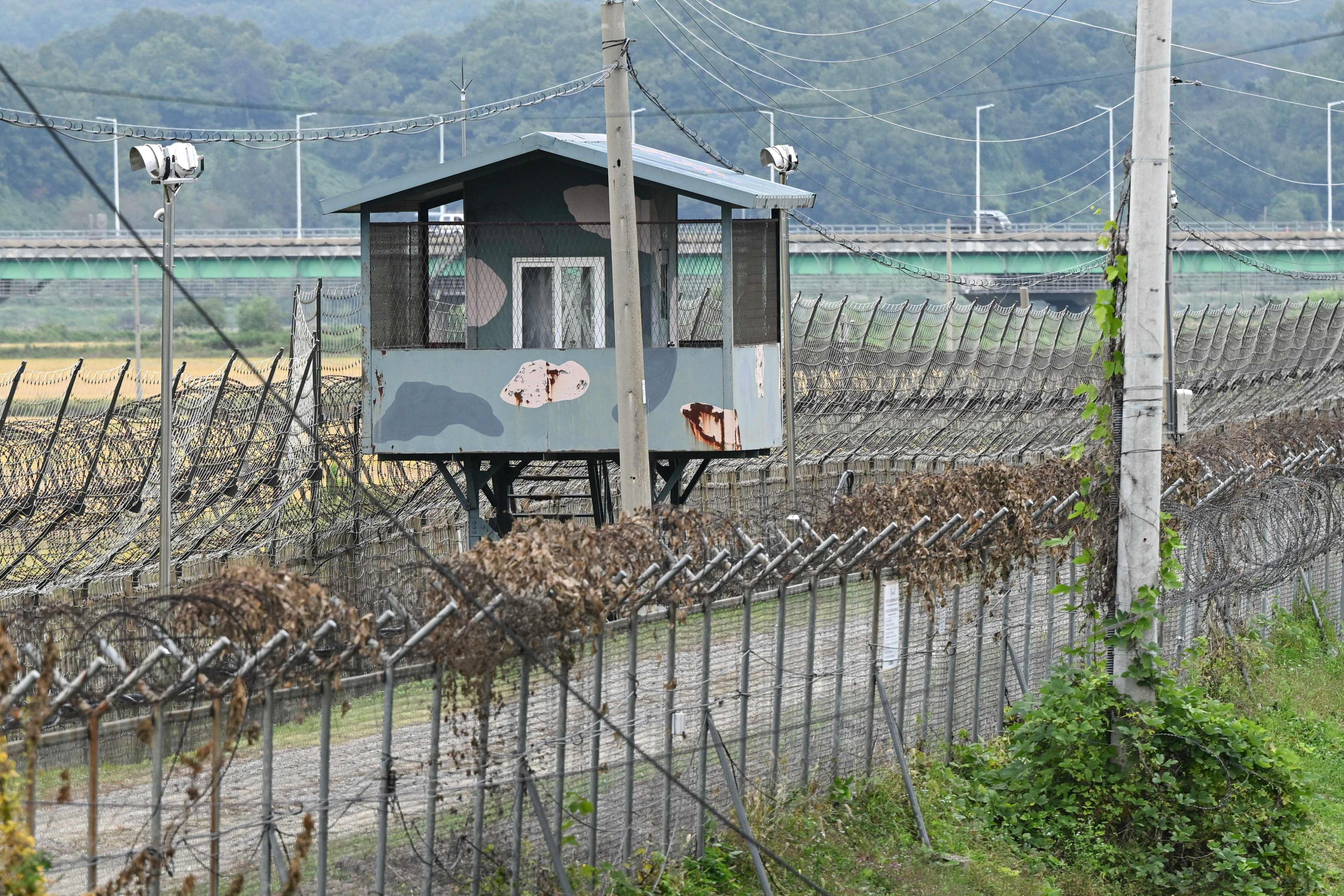 A South Korean military guard post  near the DMZ in Paju. Photo: AFP