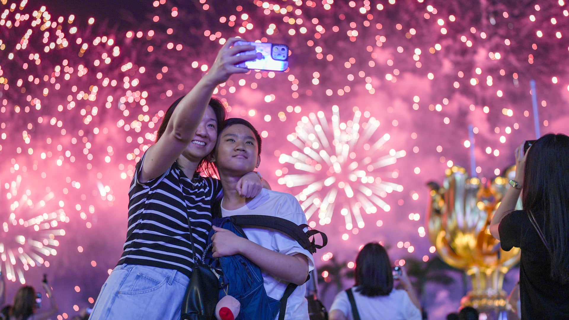 Watch: Hong Kong celebrates China’s National Day with fireworks show