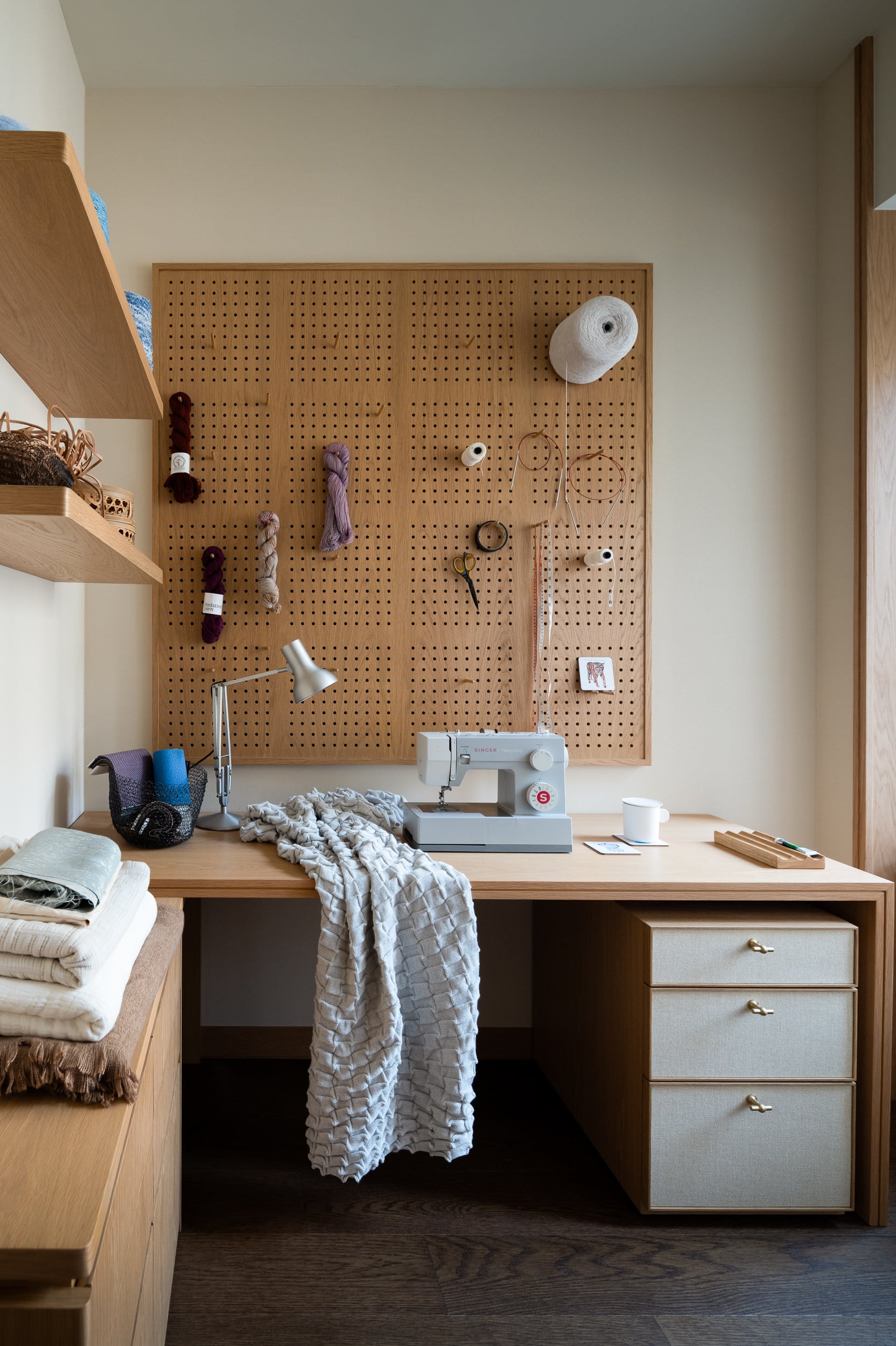 This sewing room was added to a Mid-Levels flat as part of a renovation led by Hong Kong architect Liz Lau Win-wa. Photo: Harold de Puymorin. Styling: Esther van Wijck
