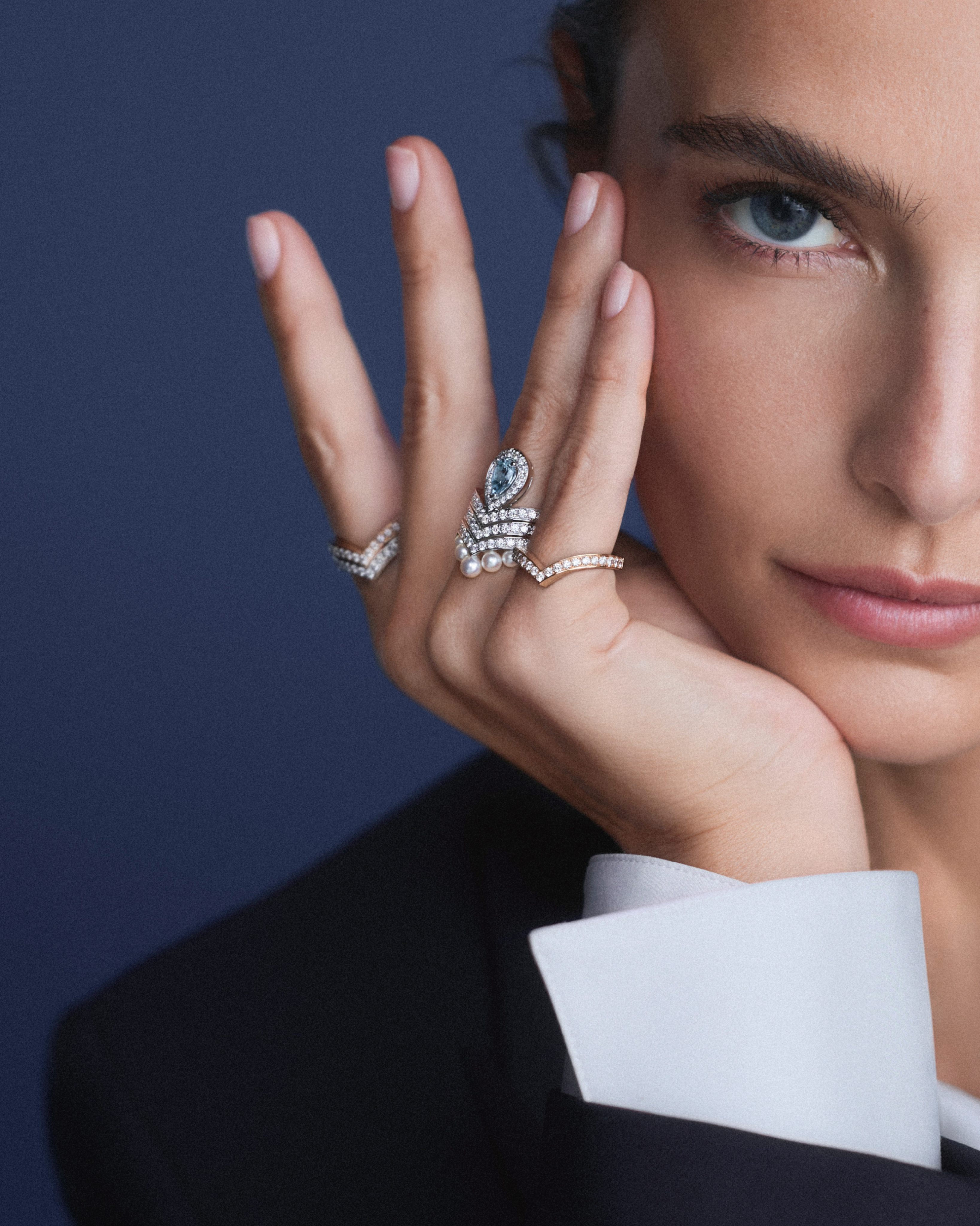 Rings from Chaumet’s Joséphine collection, inspired by Empress Joséphine, wife of Napoleon I. Photo: Handout