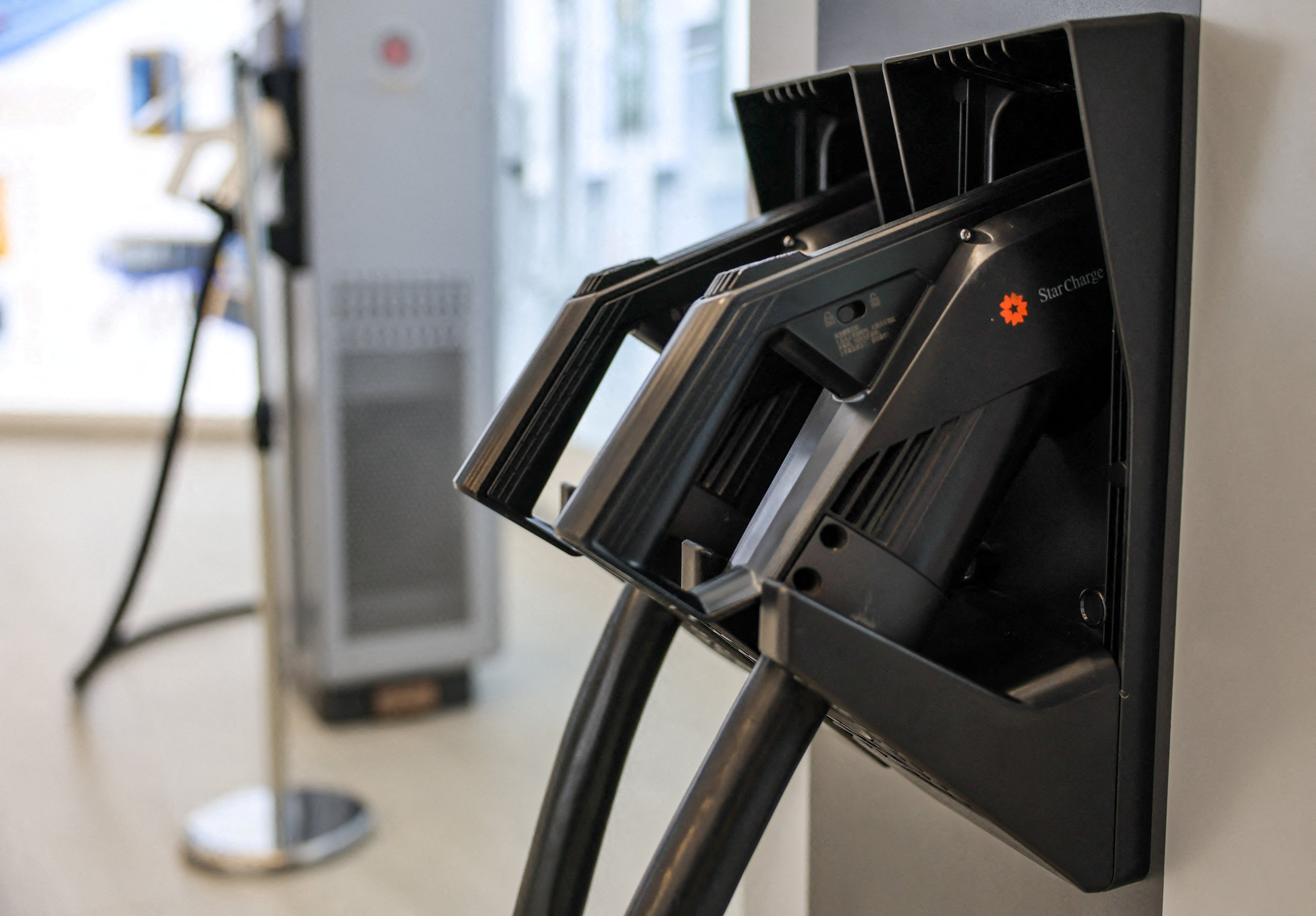 An EV charging station at the M-Smart production facility in Hohhot, Inner Mongolia Autonomous Region, China, June 11, 2026. Photo: Reuters