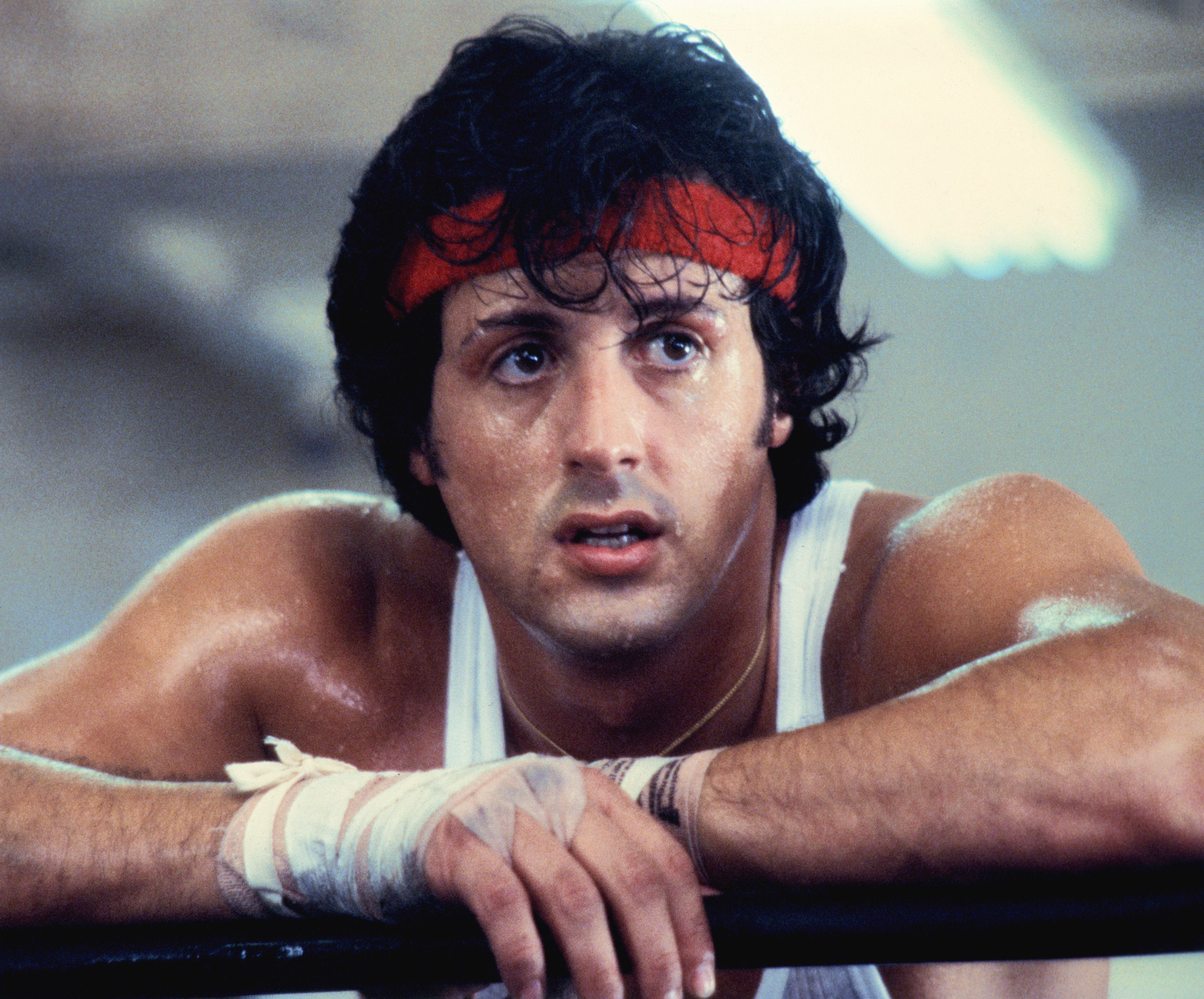 American actor, director and screenwriter Sylvester Stallone on the set of his movie Rocky II. Photo: Corbis via Getty Images