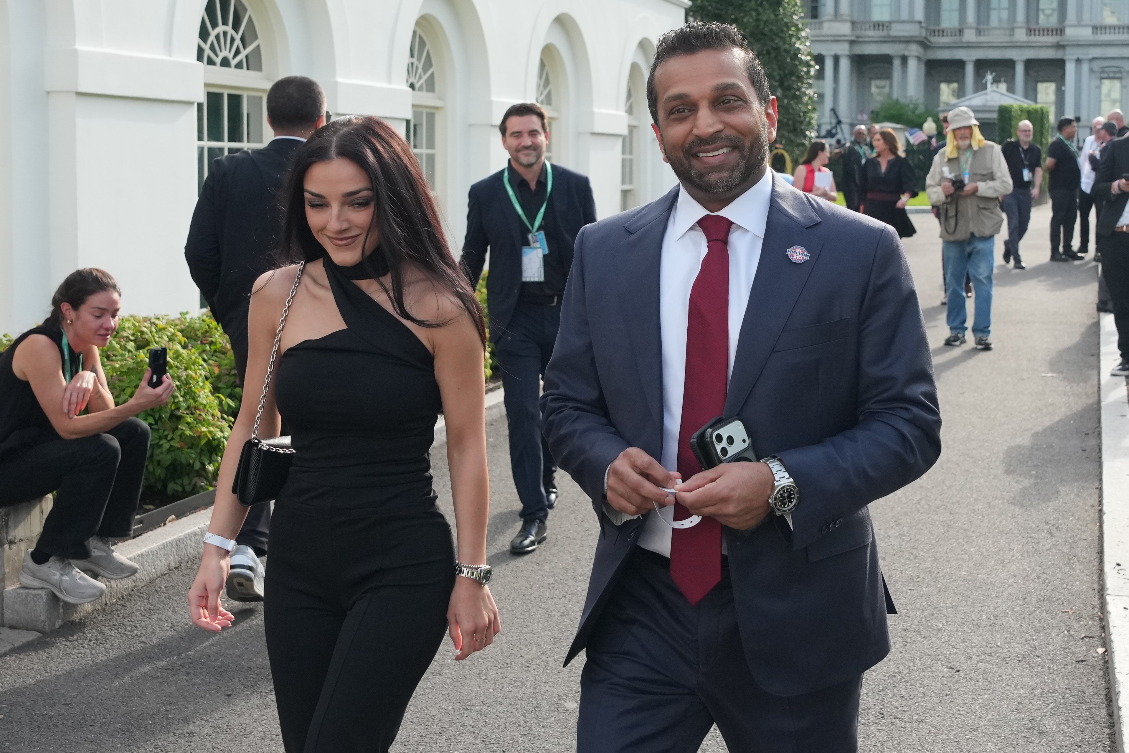 Alexis Wilkins  and FBI Director Kash Patel. Photo: AP