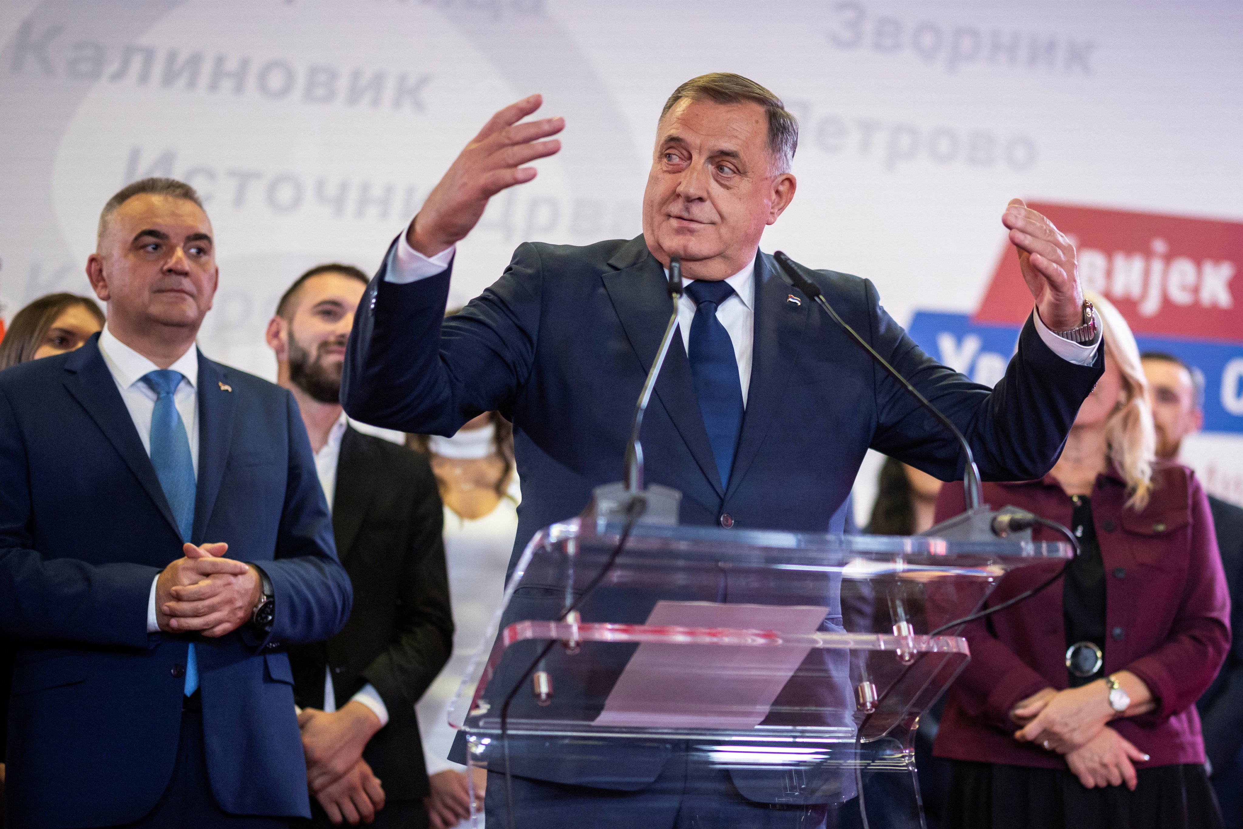 Milorad Dodik said his party had retained power in the entity and its seat on the shared presidency. Photo: Reuters