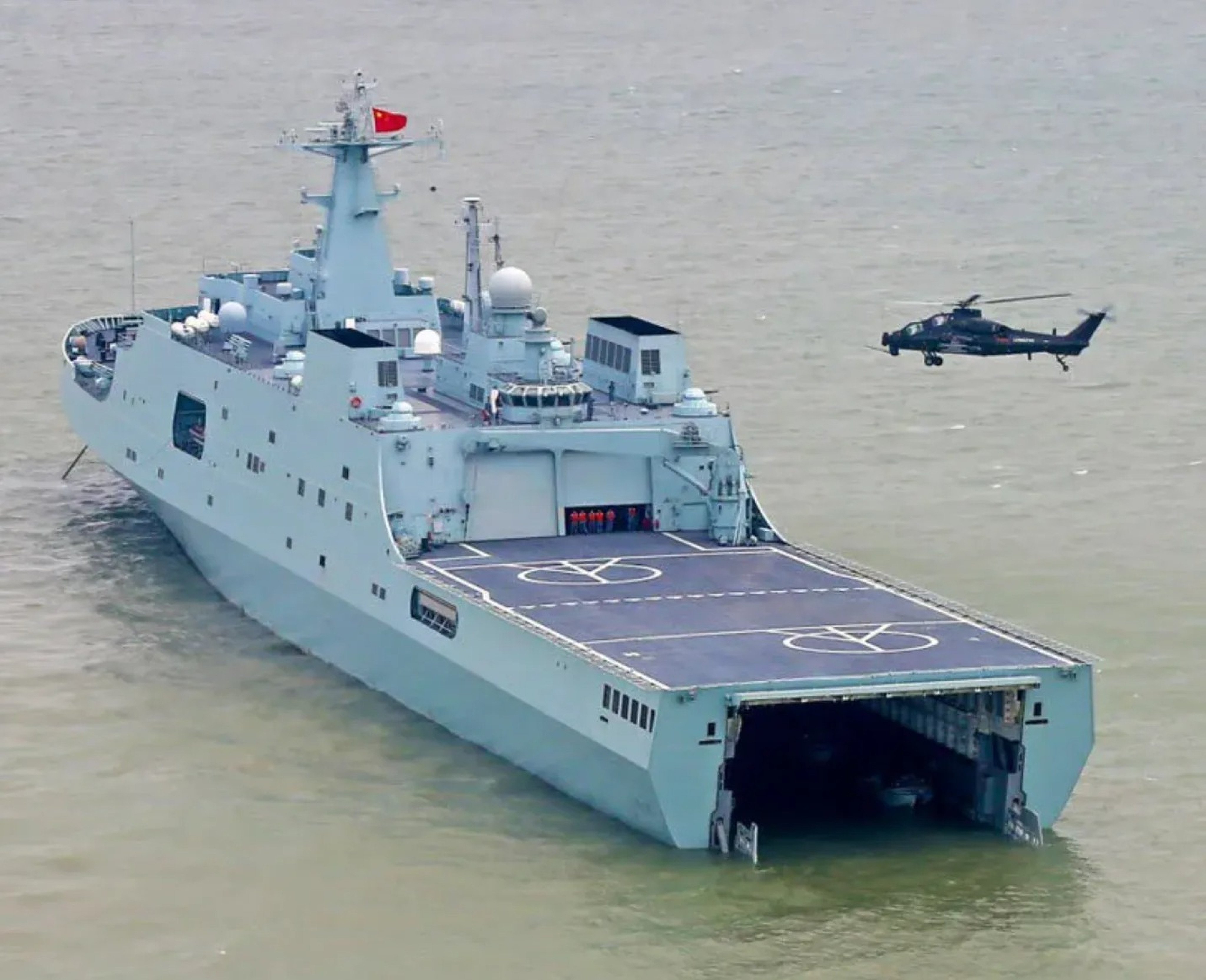 A Z-10 lands on a PLA Navy ship. The attack helicopter’s maritime role has expanded. Photo: Handout