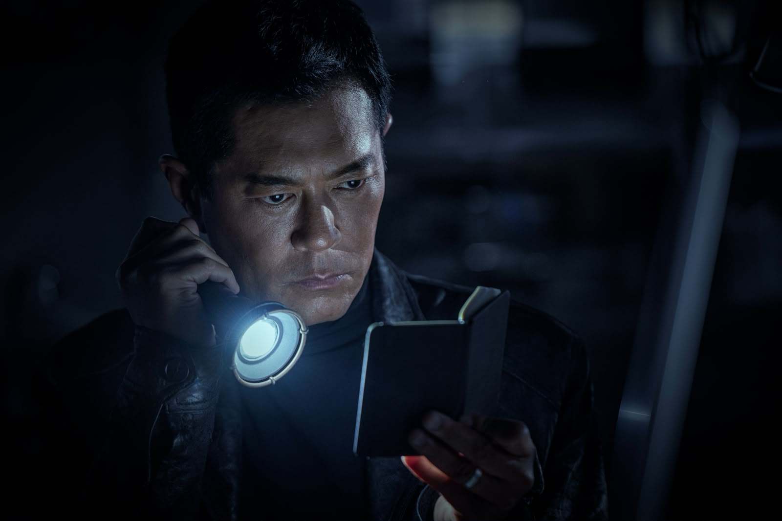 Louis Koo in a still from Mastermind (category IIB, Cantonese), directed by James Hung. Ci Sha, Simon Yam and Tse Kwan-ho co-star.