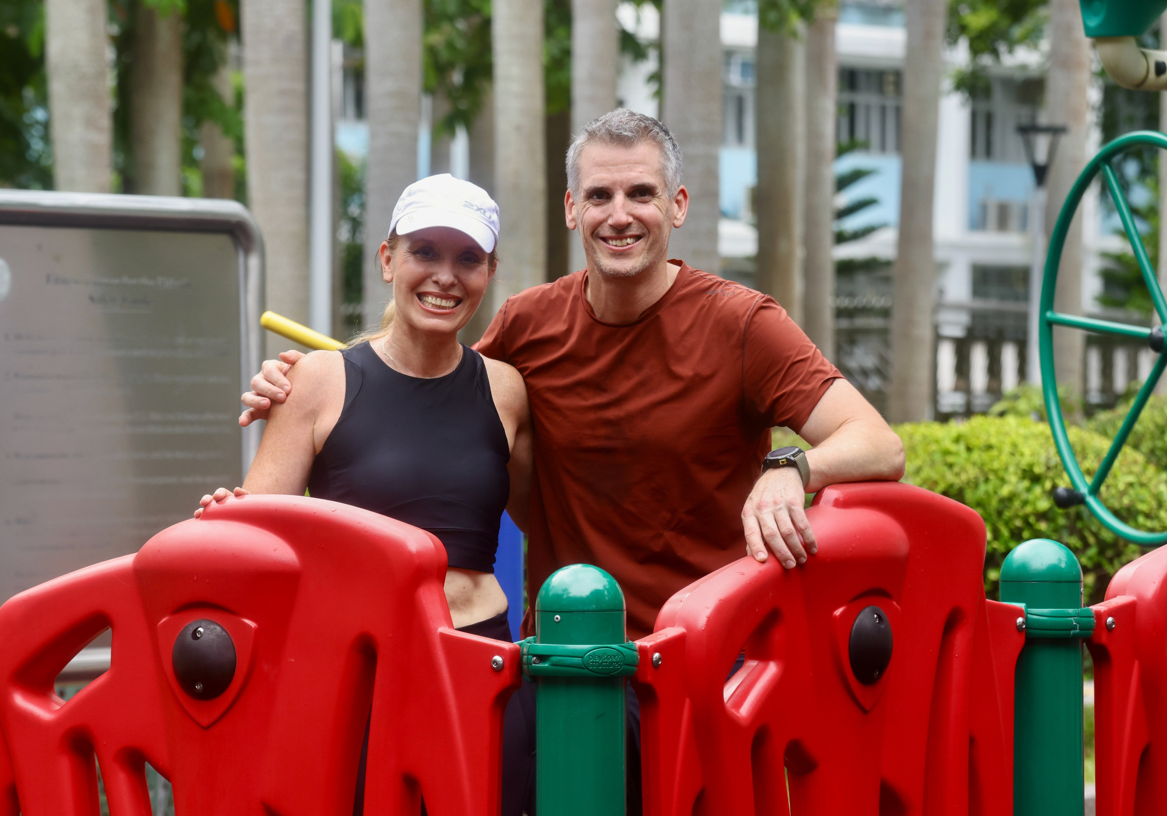 Siblings Joanne Nixon and Elliot Froidevaux in Quarry Bay, Hong Kong. The duo, born in Switzerland and raised in Hong Kong, talk about how running has changed their lives. Photo: Jonathan Wong