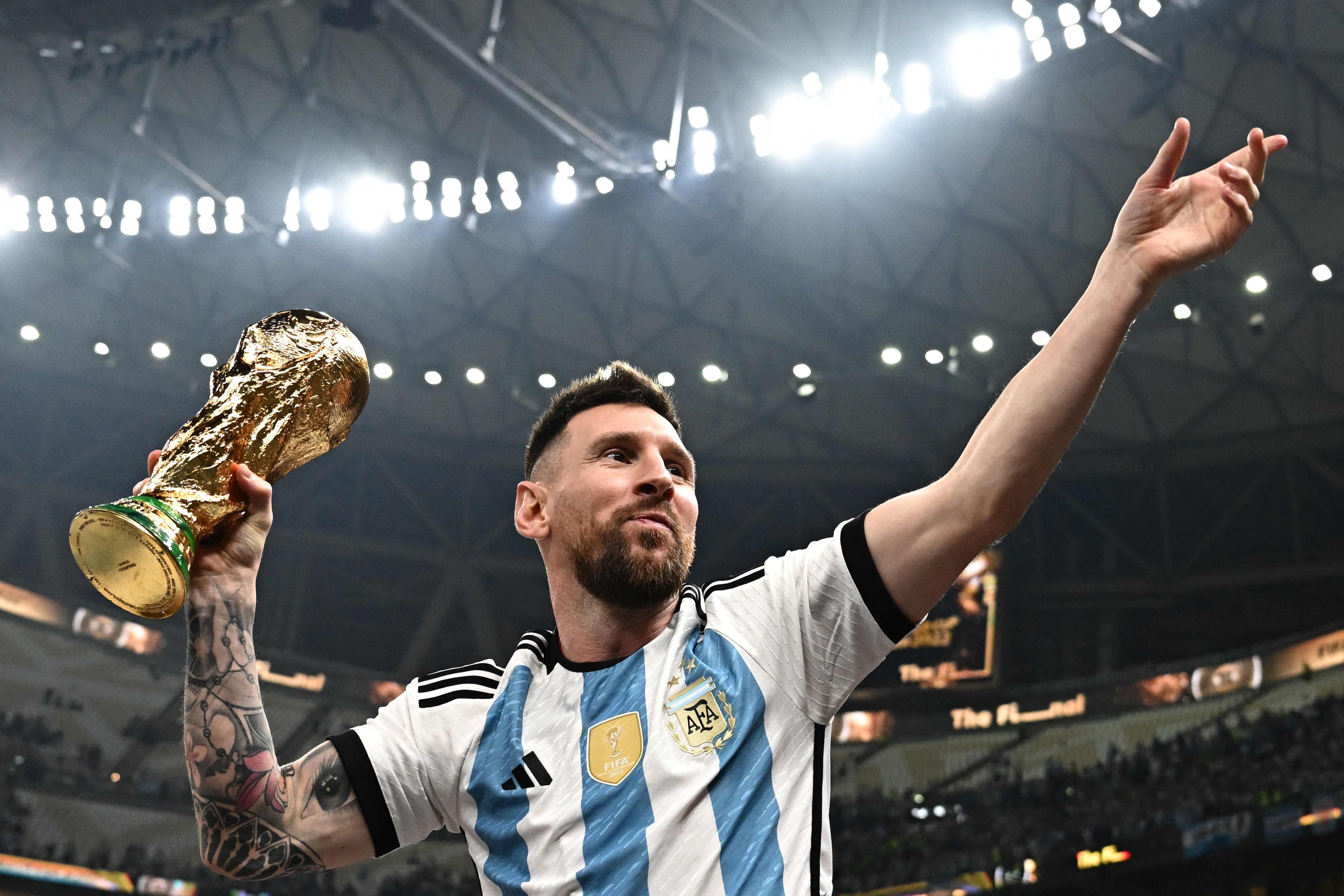 Lionel Messi sealed his place as rightful heir to Diego Maradona in 2022 when he ended Argentina’s 36-year World Cup drought in Qatar. Photo: AFP