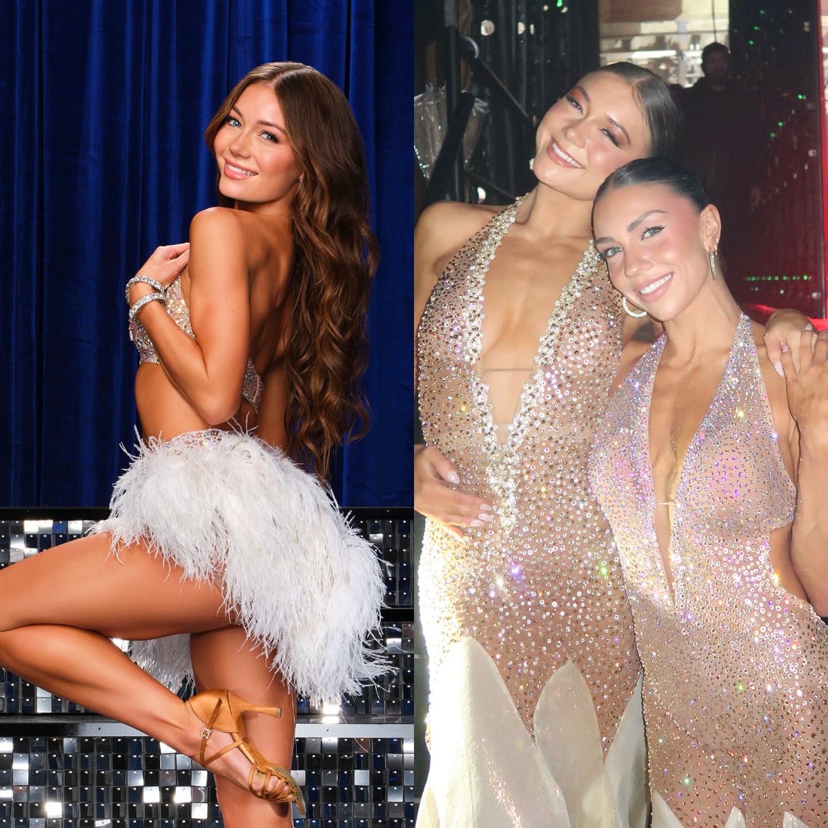 Hailey Bills (left), recently eliminated from Season 35 of Dancing with the Stars, is the niece of professional dancer Jenna Johnson. Photos: @hailey.bills; @jennajohnson/Instagram