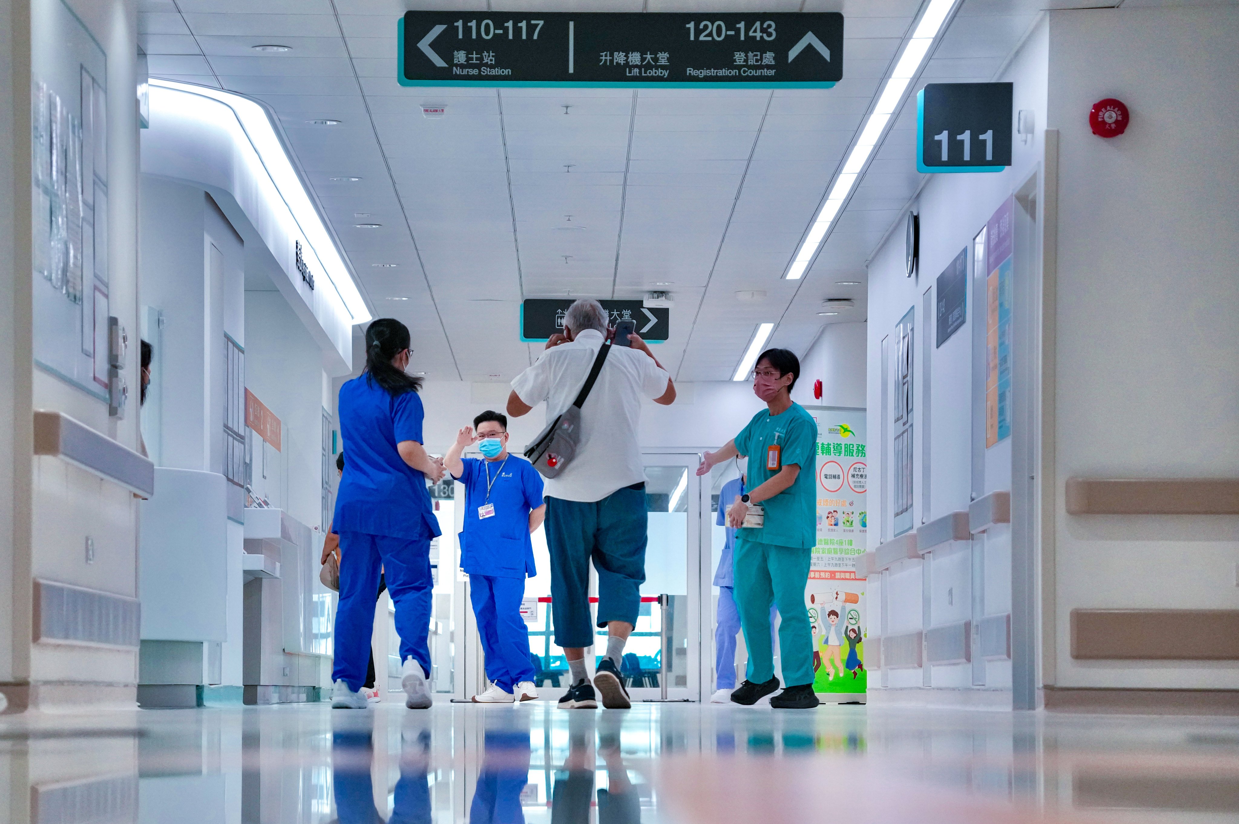 Patients arrive at the family centre at Kai Tak Hospital. Photo: Karma Lo