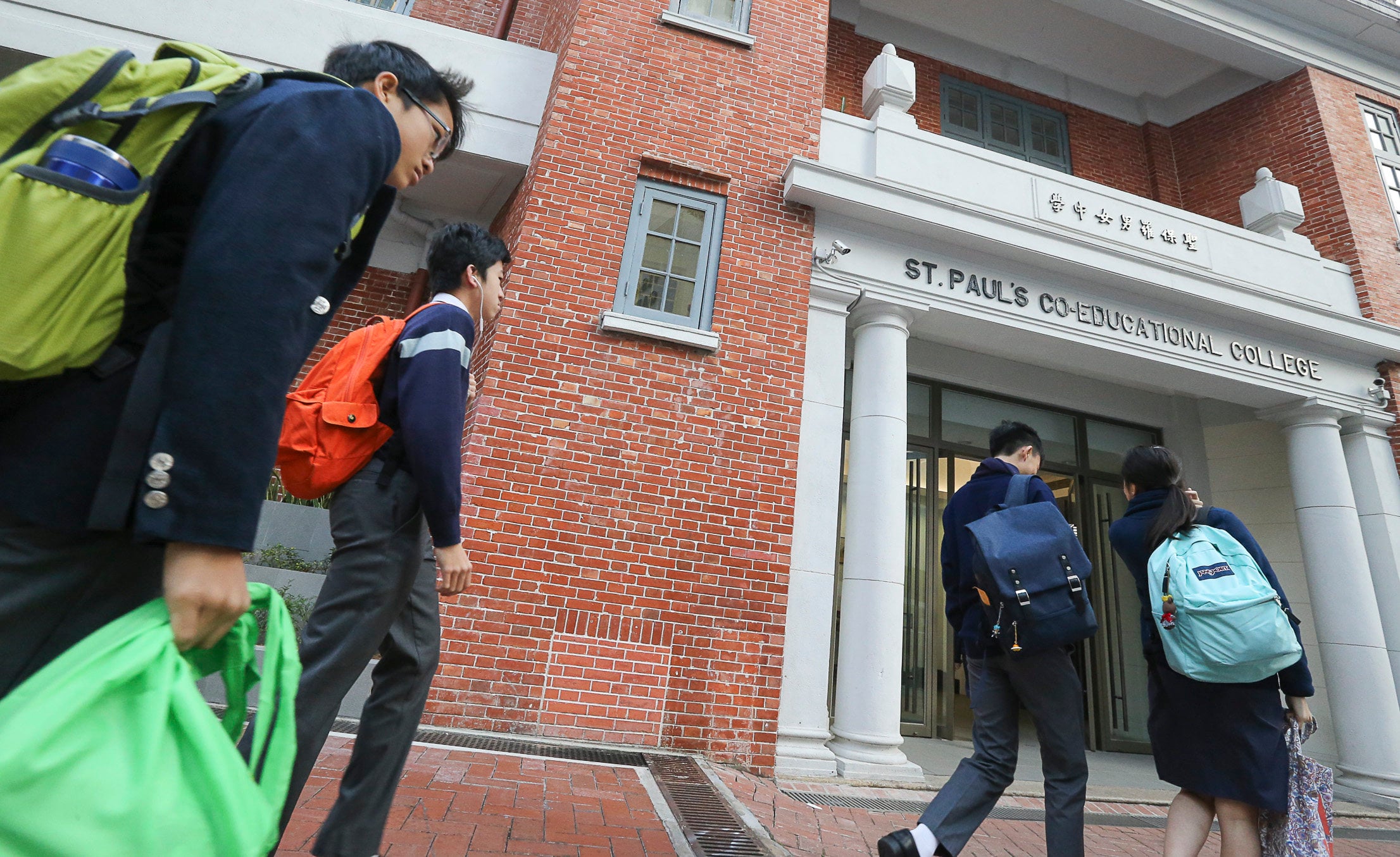 Elite institutions such as St Paul’s Co-educational College (pictured), Diocesan Boys’ School and Heep Yunn School applied for 4.2 per cent rises, with the new fees ranging from HK$45,585 to HK$87,800 a year for Form One. Photo: Felix Wong
