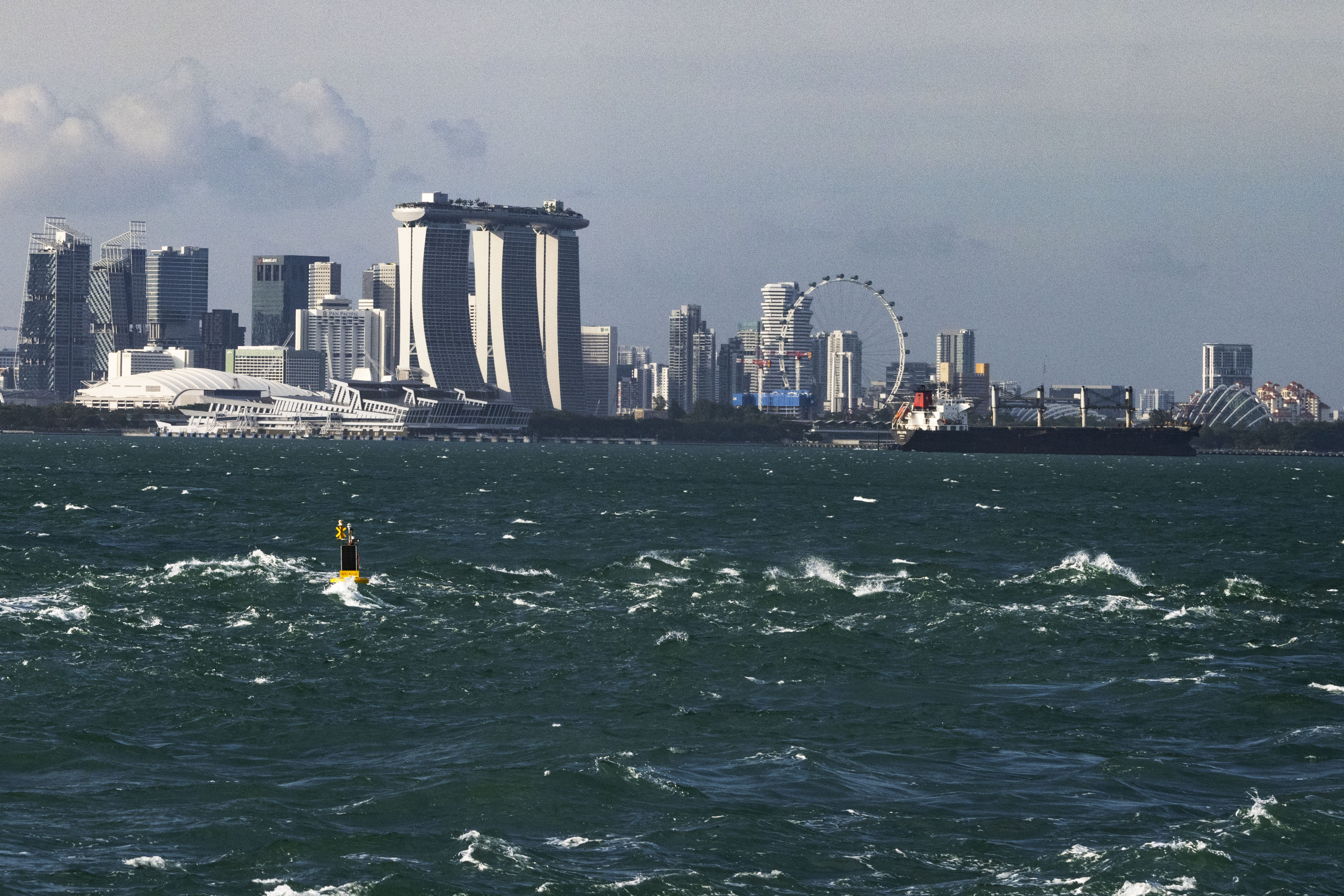 The city skyline of Singapore in February. Foreign Minister Vivian Balakrishnan has said the city state is at a "sensitive existential" point amid US-China competition, reiterating that Singapore will take no sides. Photo: Xinhua