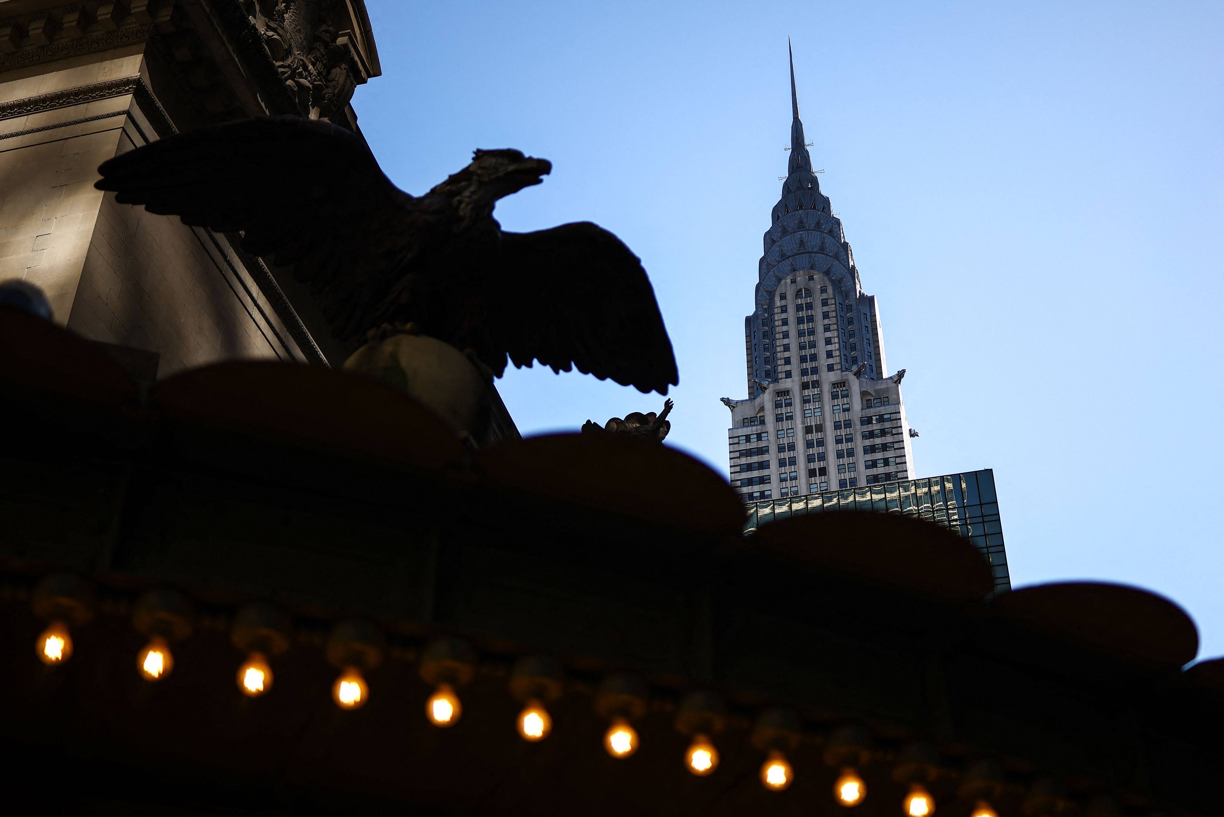 The landmark Chrysler Building is seen in New York on Wednesday. Photo: AFP