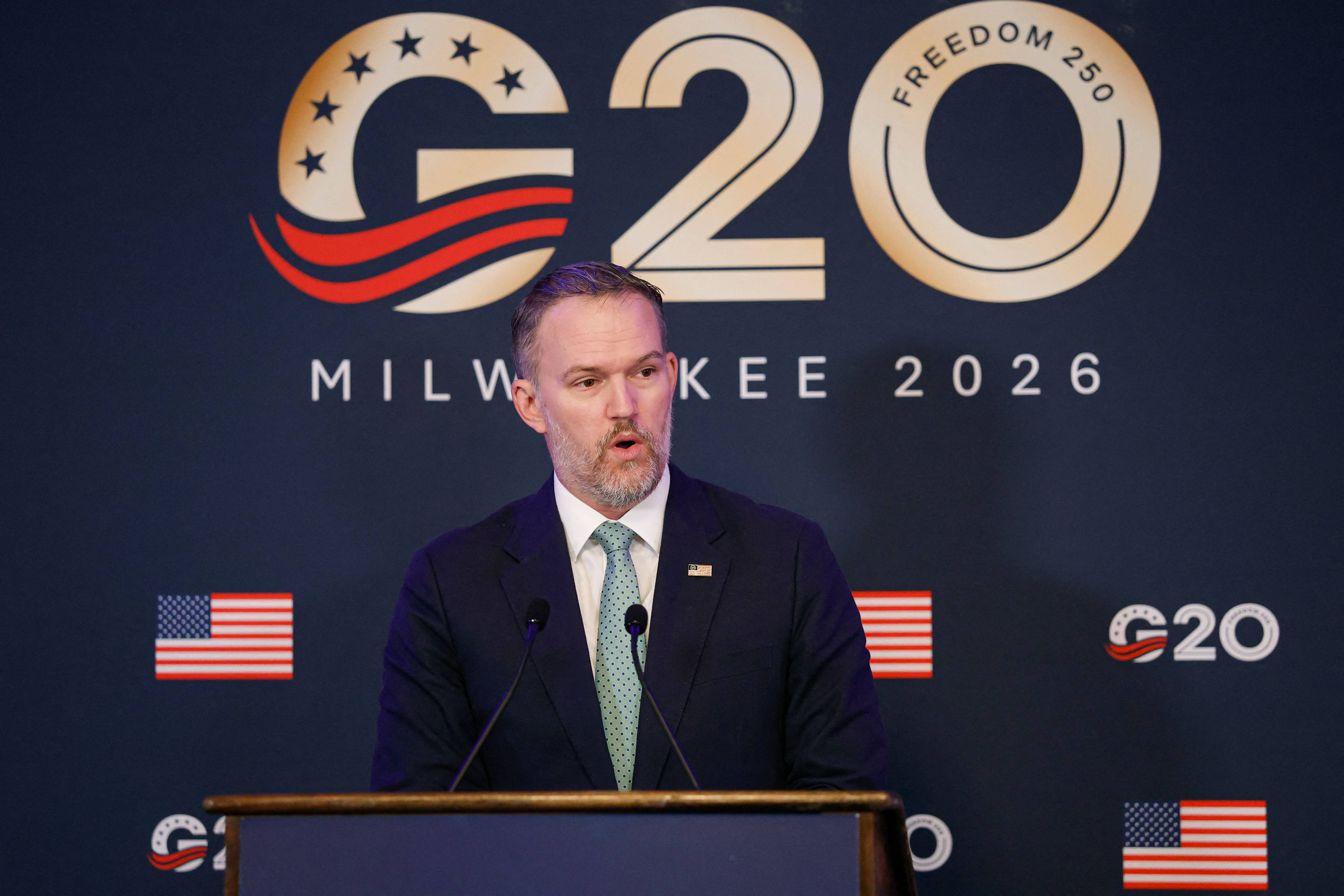 US Trade Representative Jamieson Greer speaks at the G20 Trade Ministerial Conference in Milwaukee, Wisconsin, on October 1. Photo: AFP