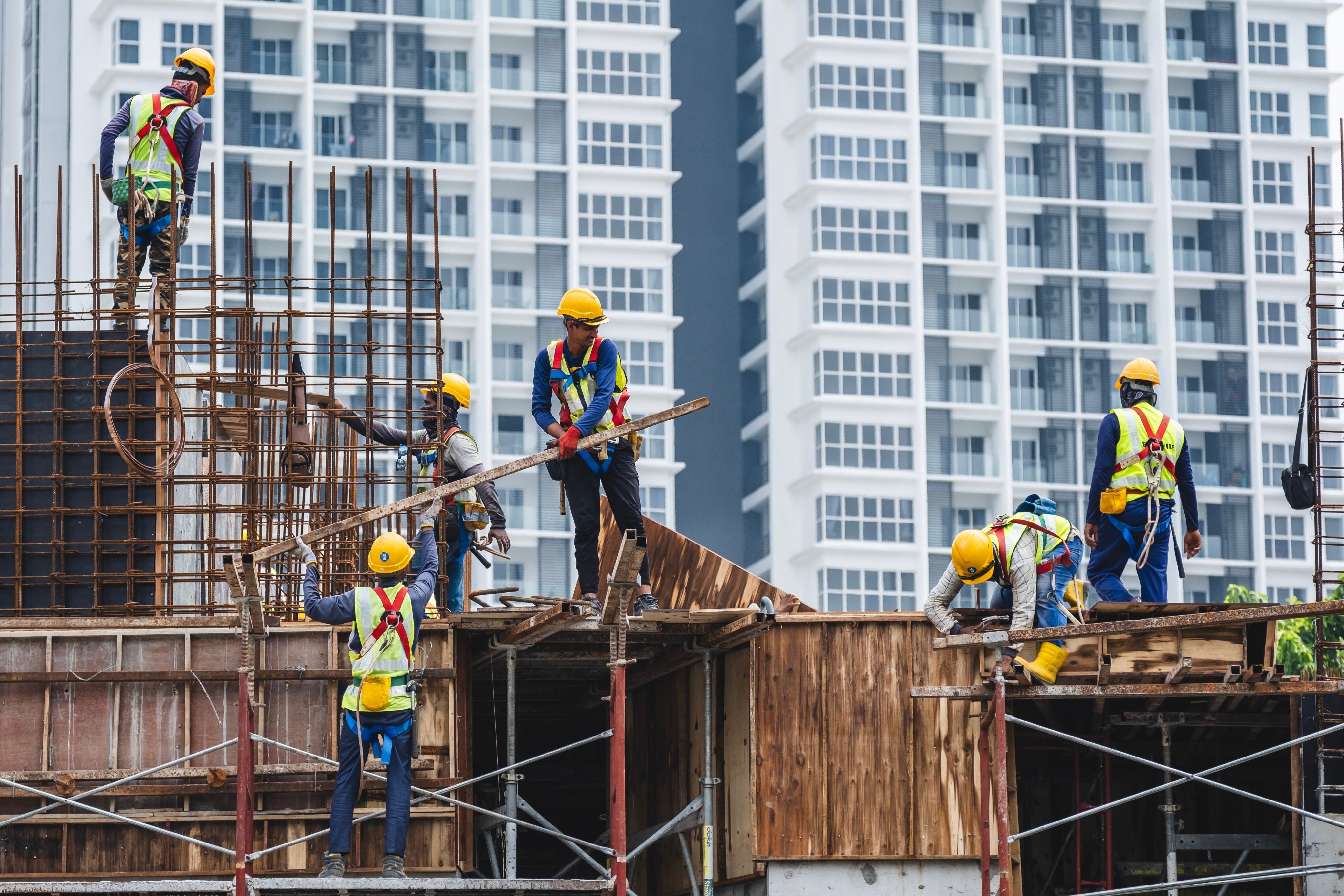 Construction workers at a construction site in Kuala Lumpur. Photo: Shutterstock