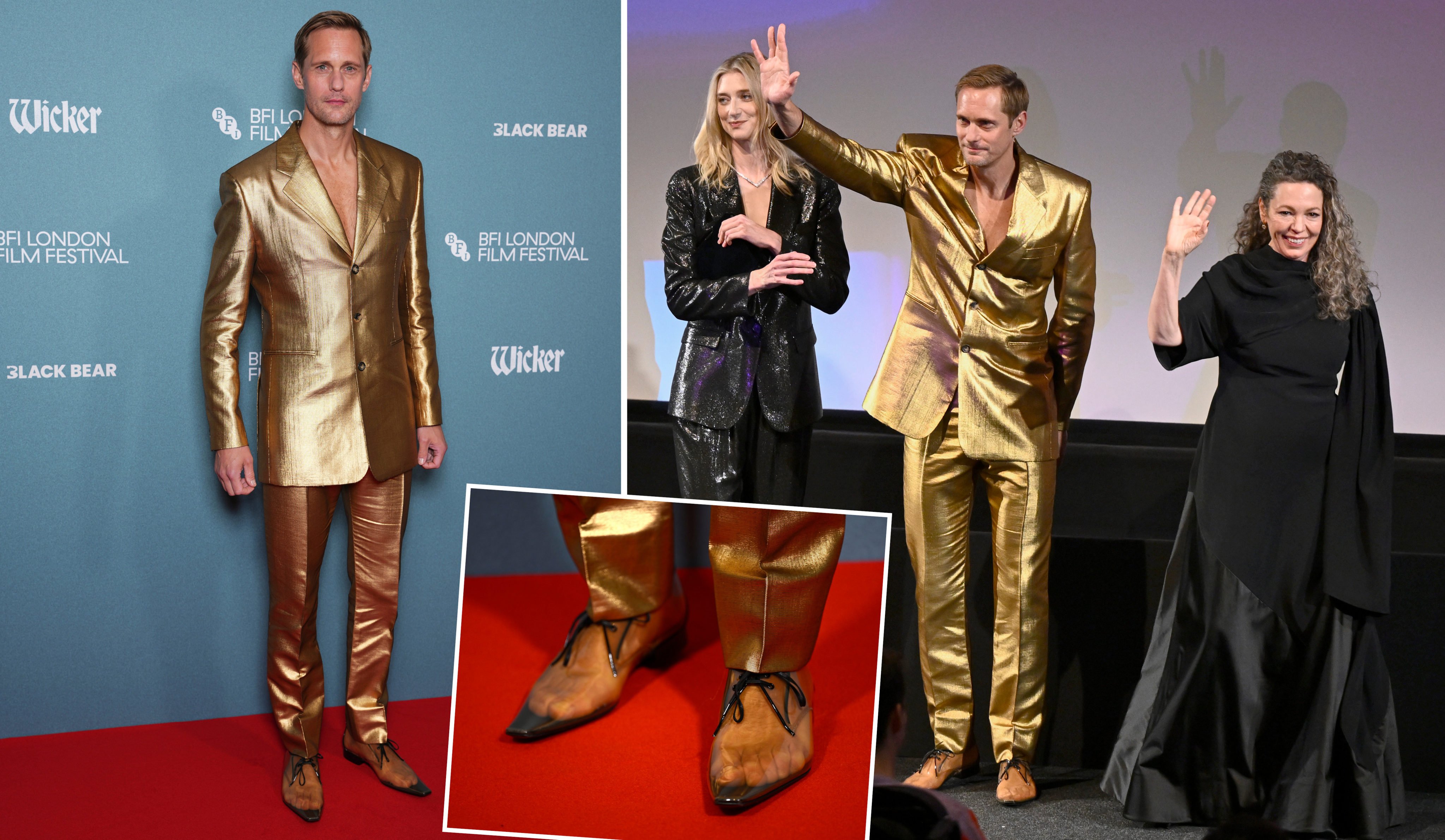 Alexander Skarsgård’s see-through shoes at the Wicker premiere in London has got everyone talking, and reminded us of other times major brands dropped surprisingly freaky footwear. Photos: AP, Getty Images