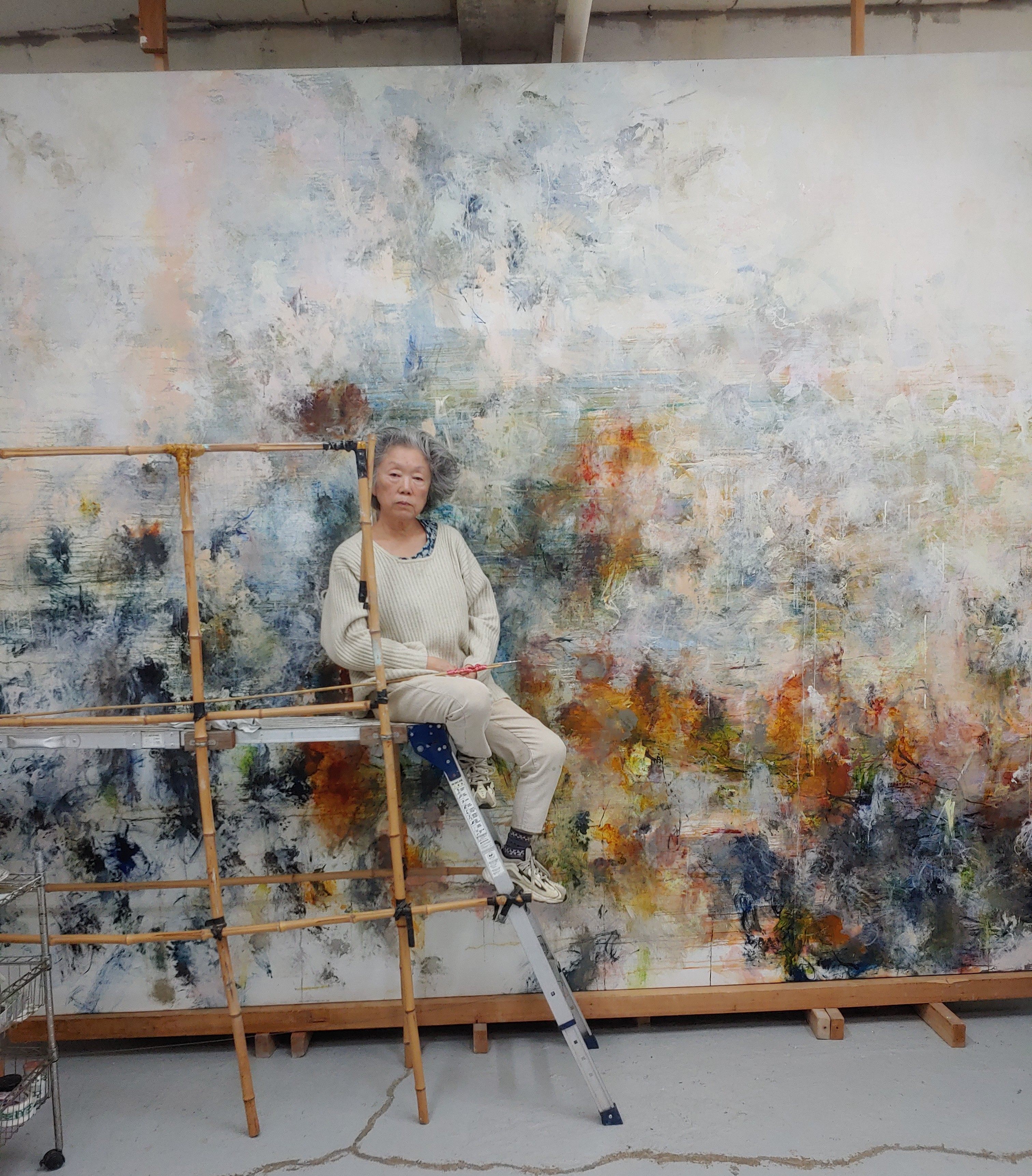 Kang Myonghi in her Jeju studio. The Korean artist’s solo exhibition runs at the Villepin art gallery in Central, Hong Kong, until November 15, 2026. Photo: Villepin, Kang Myonghi