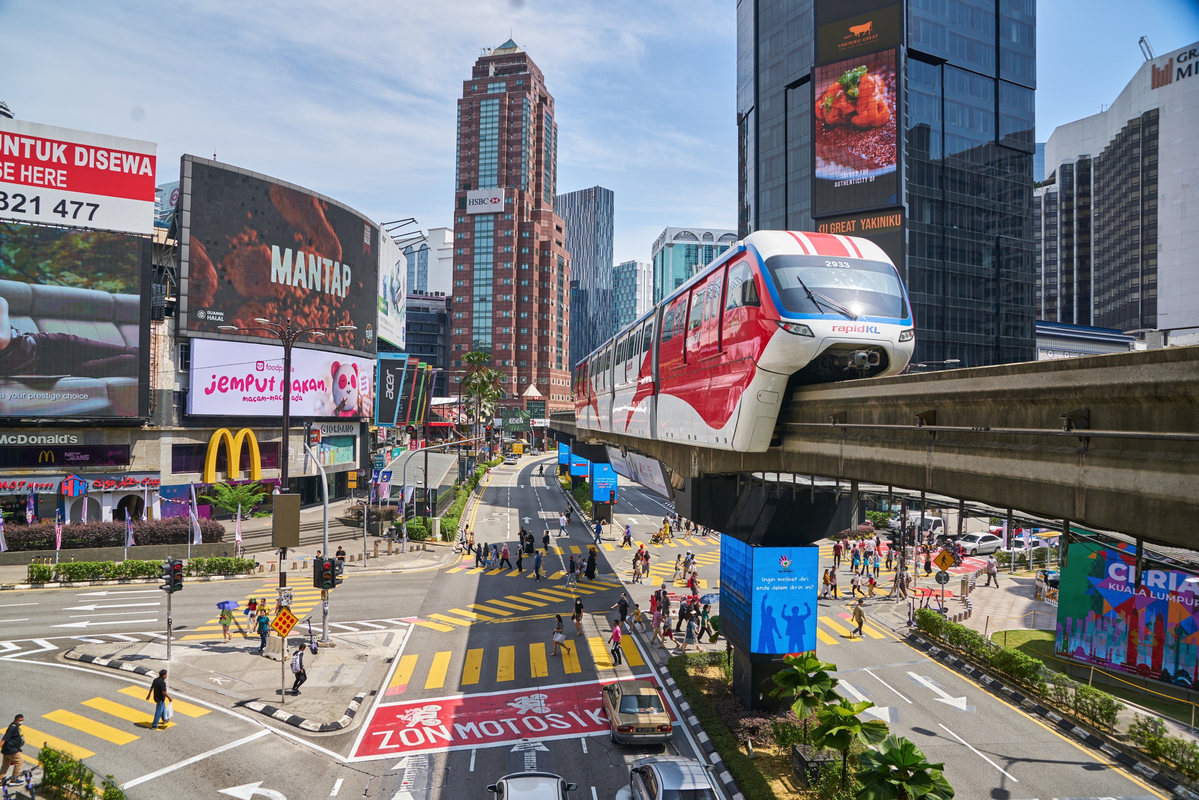 People walking in the streets of Bukit Bintang, Kuala Lumpur's most prominent area for shopping. Photo: Shutterstock