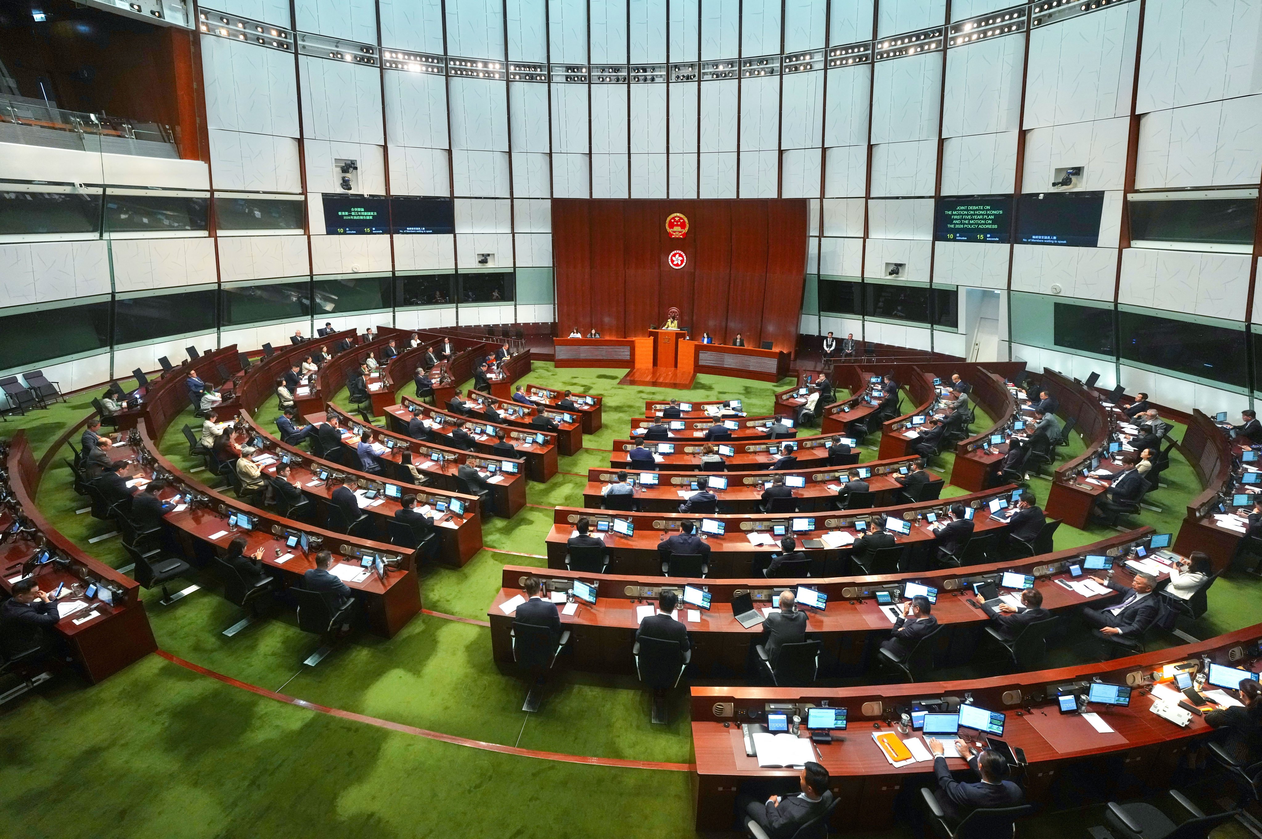Lawmakers held a three-day debate on the five-year plan and the annual policy address Photo: Karma Lo