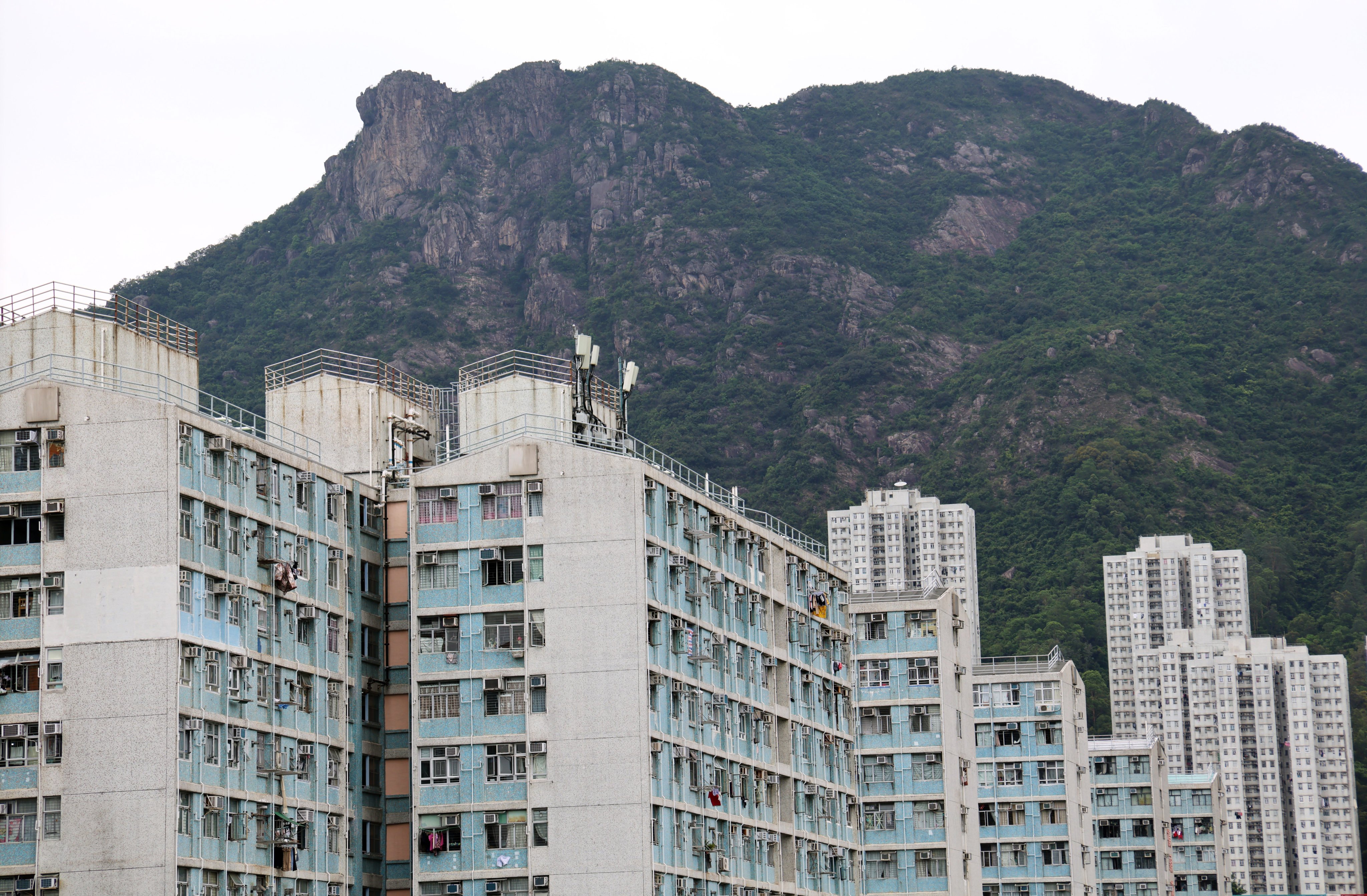 Wang Tau Hom Estate with Lion Rock mountain in the backdrop. Photo: Jelly Tse