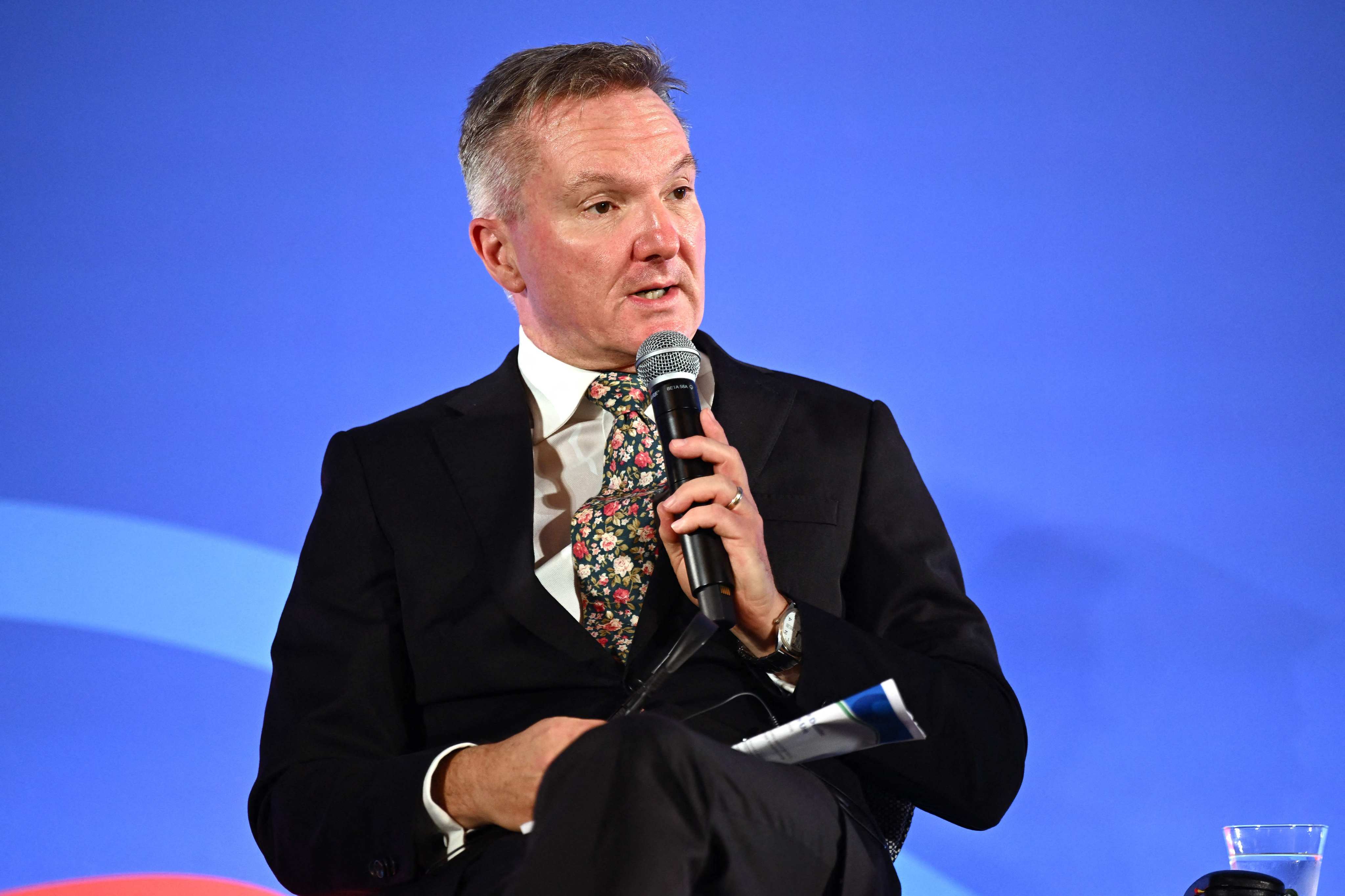 Australian Minister for Climate and Energy Chris Bowen in Nadi, Fiji on Thursday. Bowen has ruled out buying fuel from Russia, emphasising Australia's committment to energy sanctions against Moscow. Photo: AFP